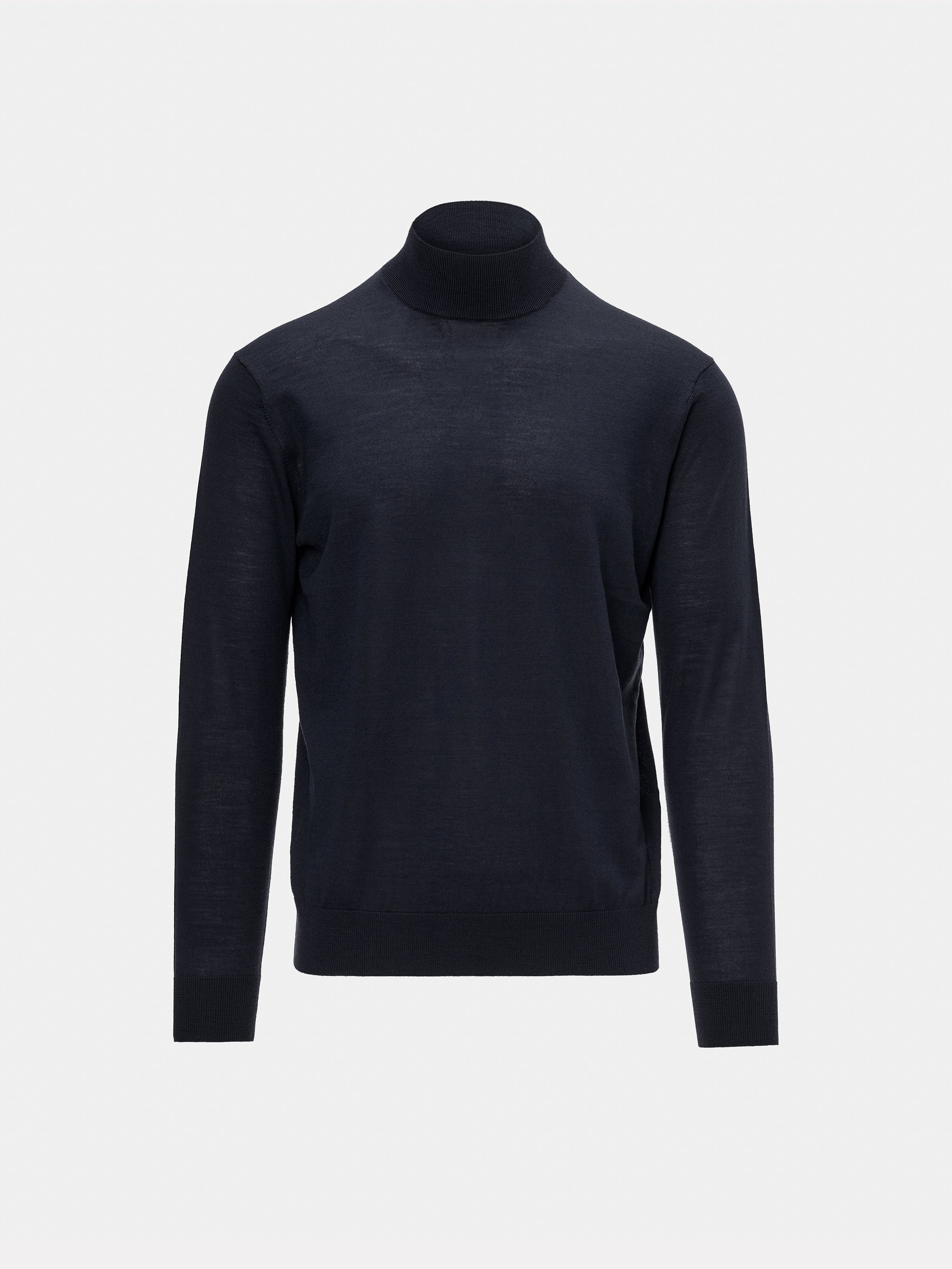 Maleta din lana merino extra fina 16 GG, texturata, navy