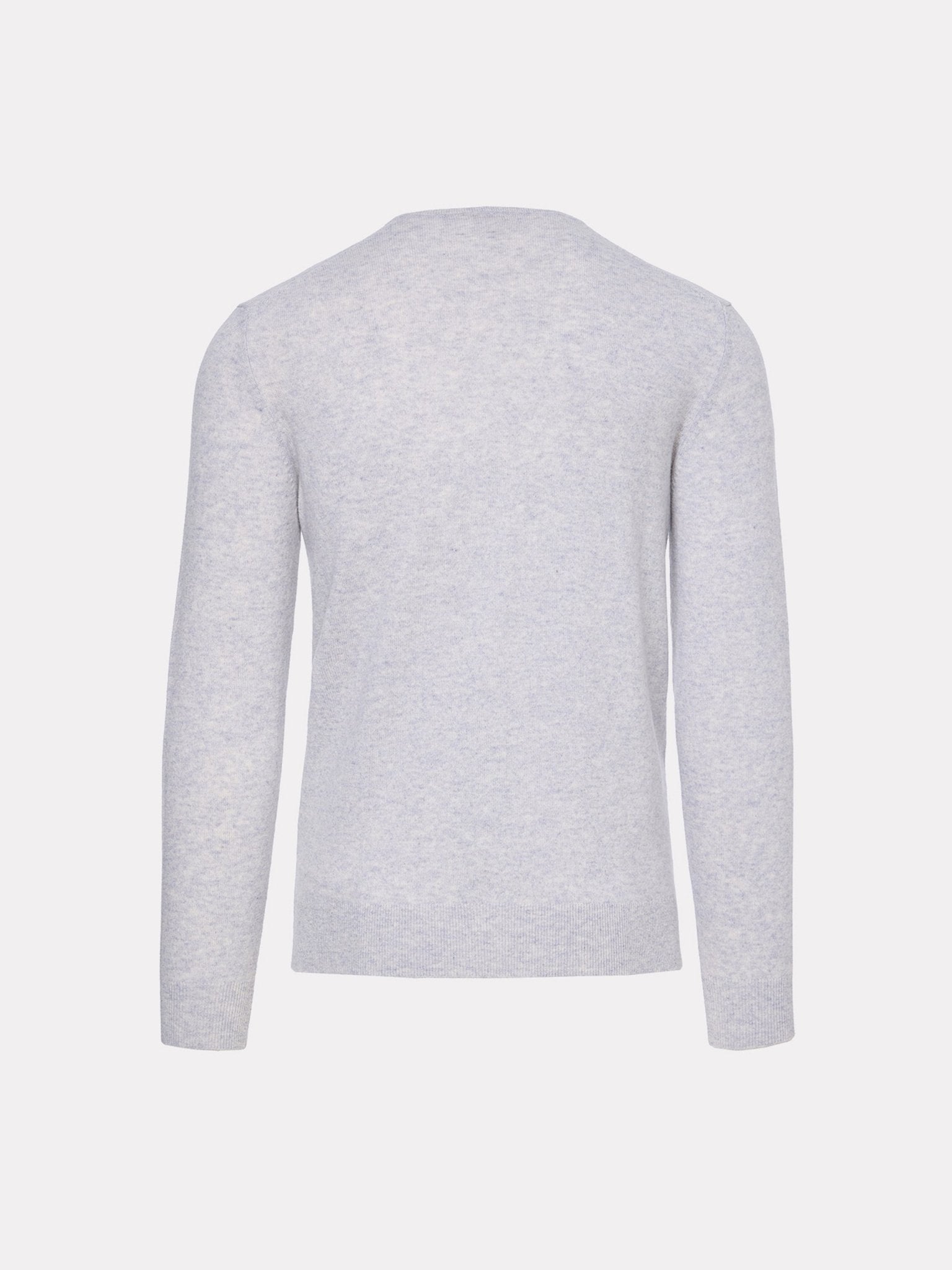 Pulover din lana merino si casmir, decolteu in V, gri - Viggo