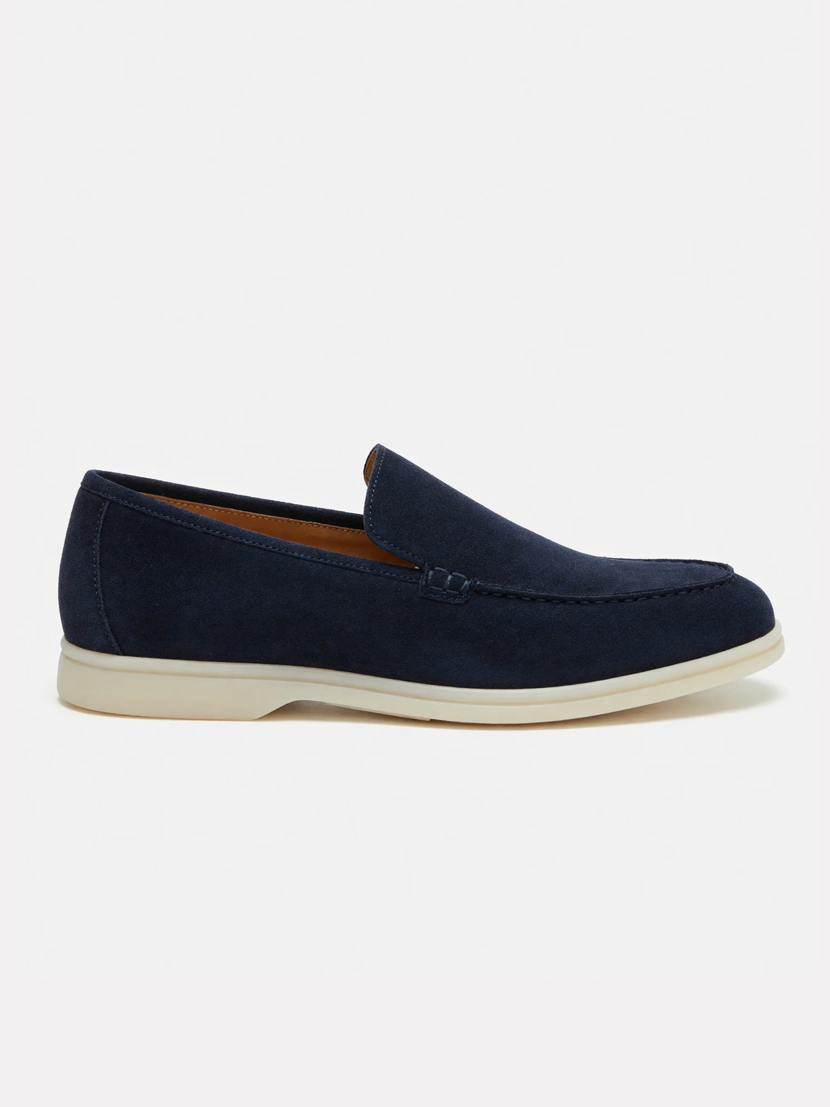 Mocasini bleumarin piele intoarsa