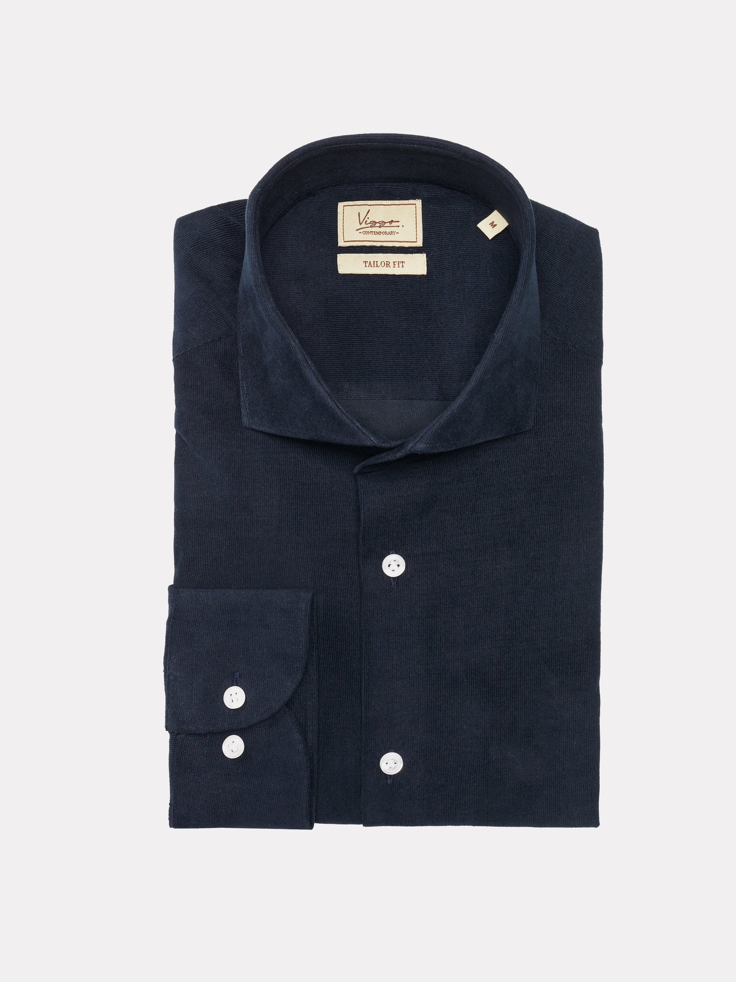 Navy shirt made of fine rib