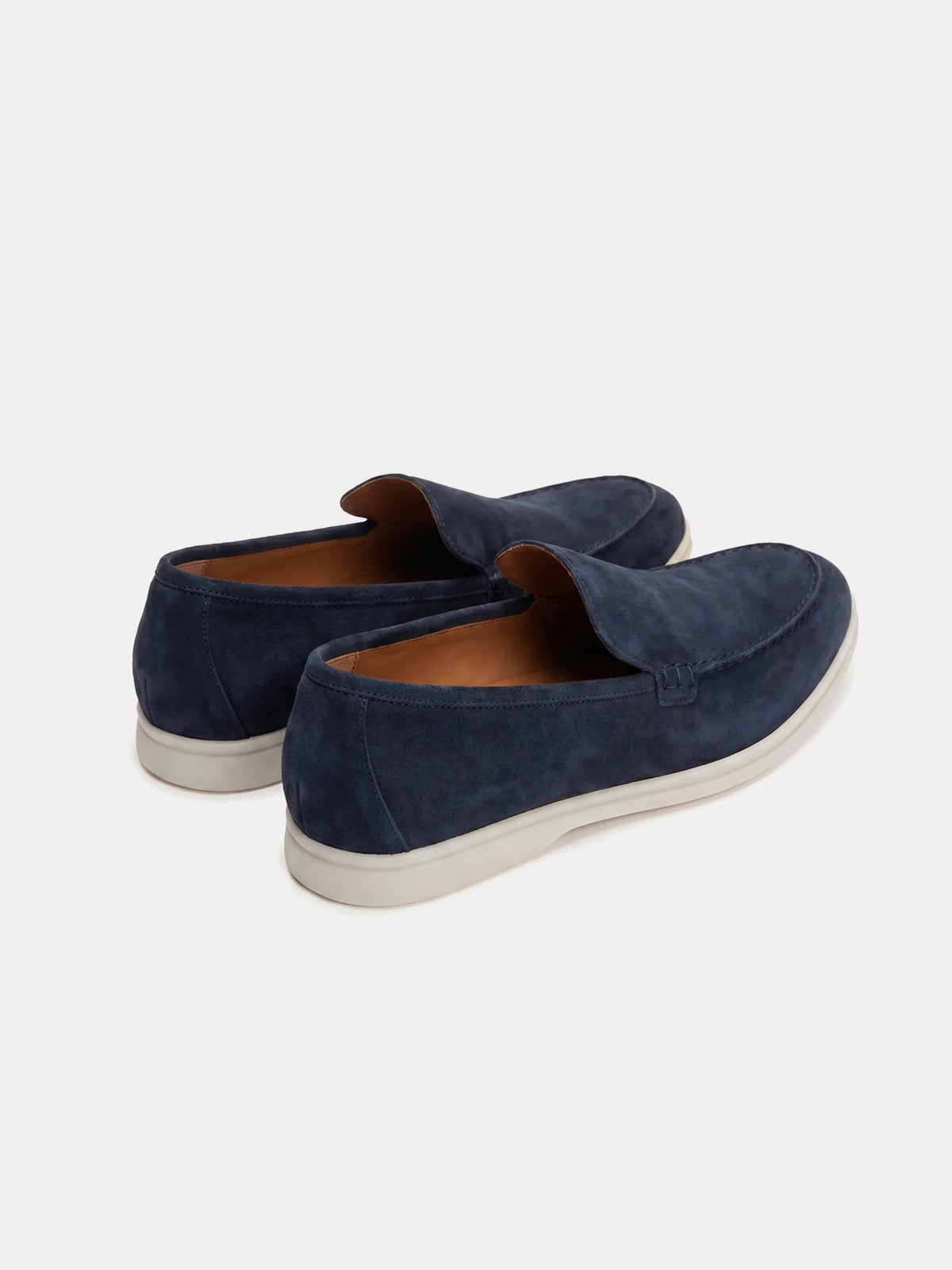 Mocasini bleumarin piele intoarsa