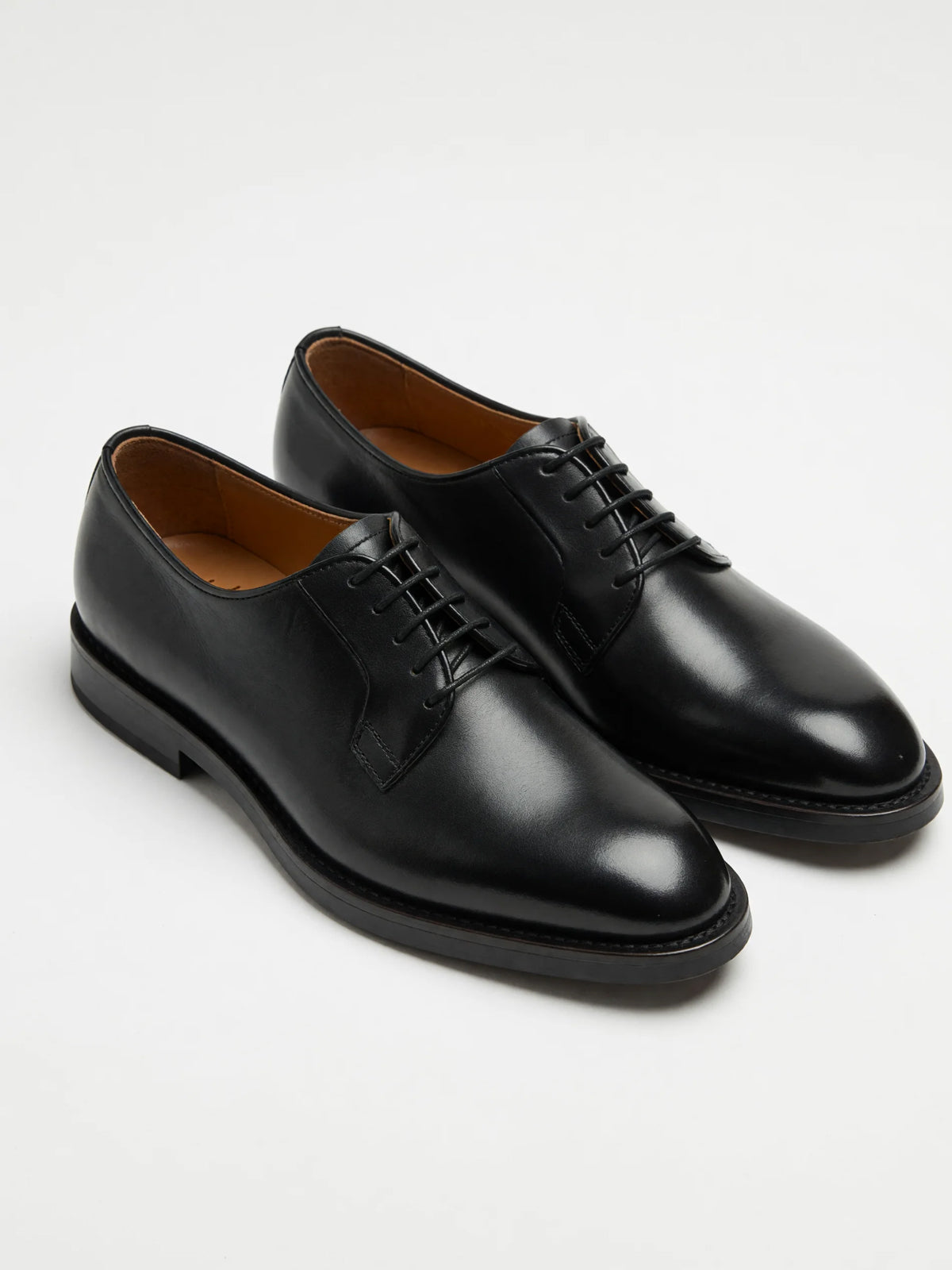 Pantofi derby negri piele vitel