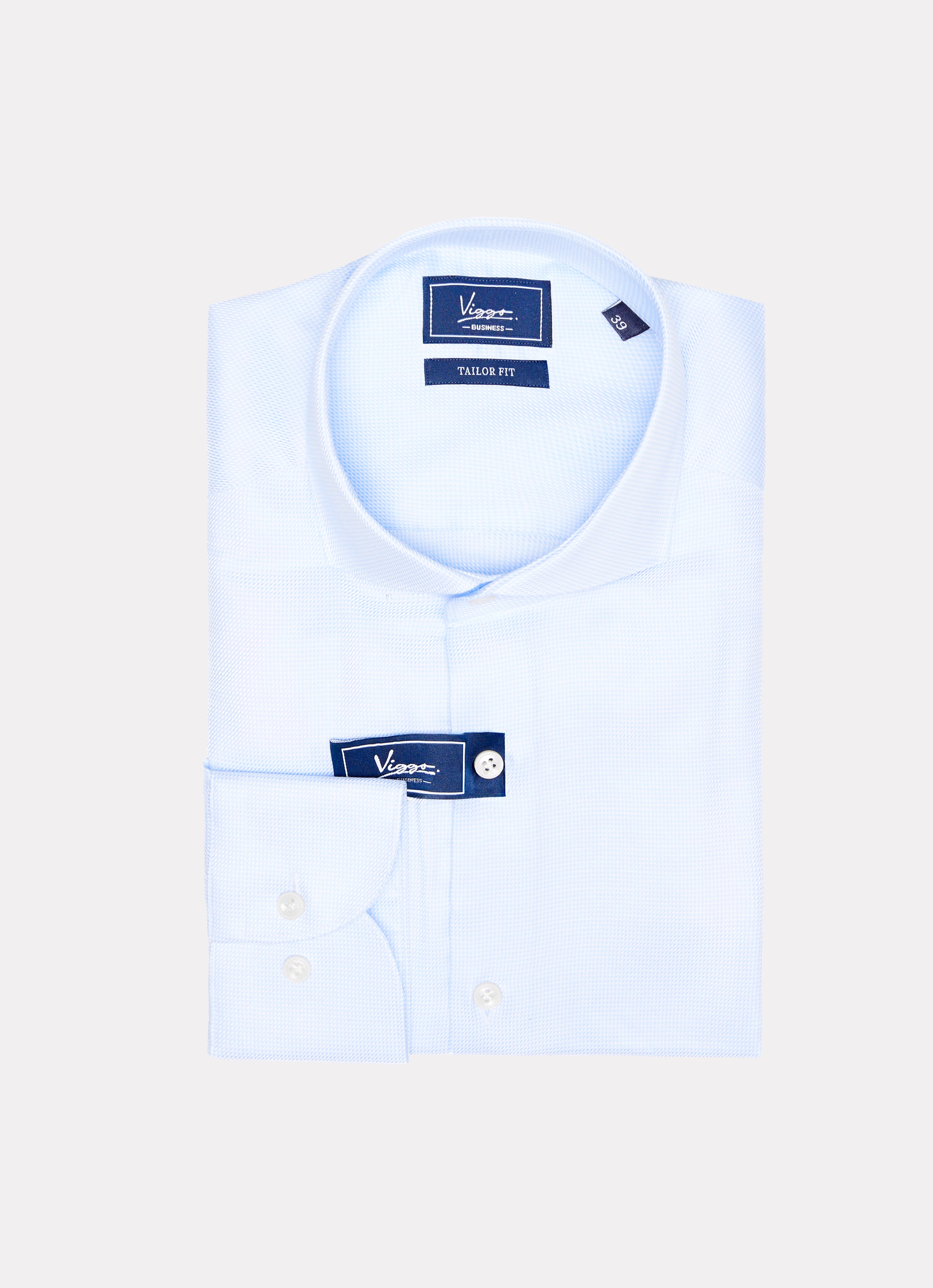 Camasa oxford bleu cu textura