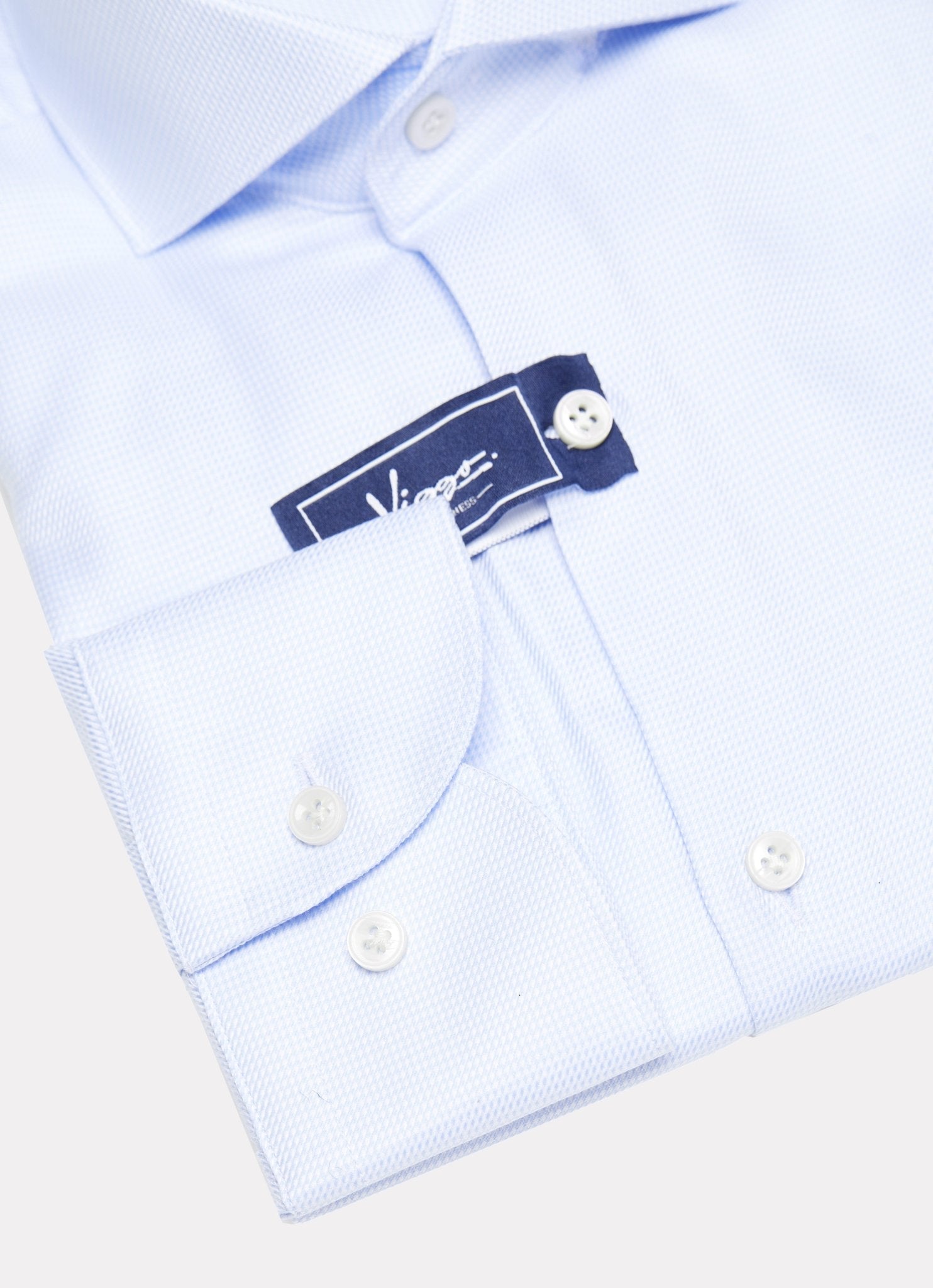 Camasa oxford bleu cu textura - Viggo