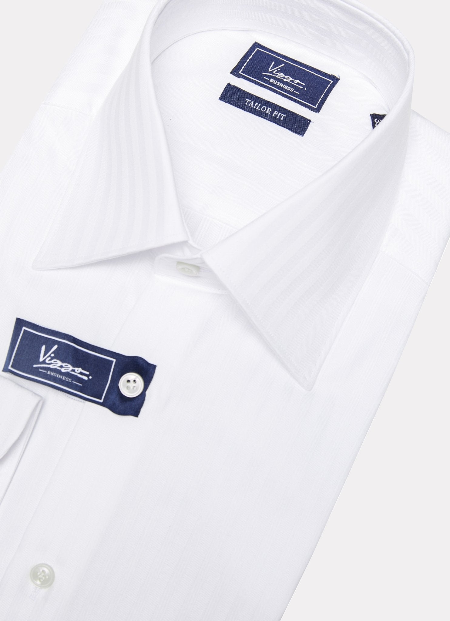 Camasa alba cu dungi ton pe ton - Viggo