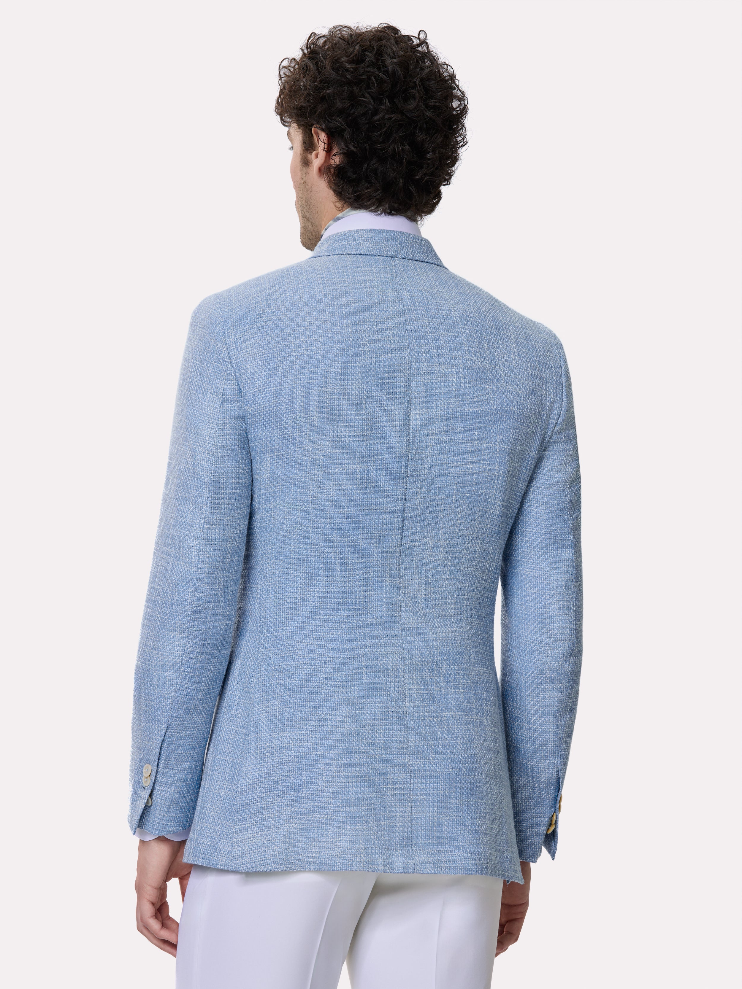 Sacou tesatura Loro Piana, made to measure, bleu