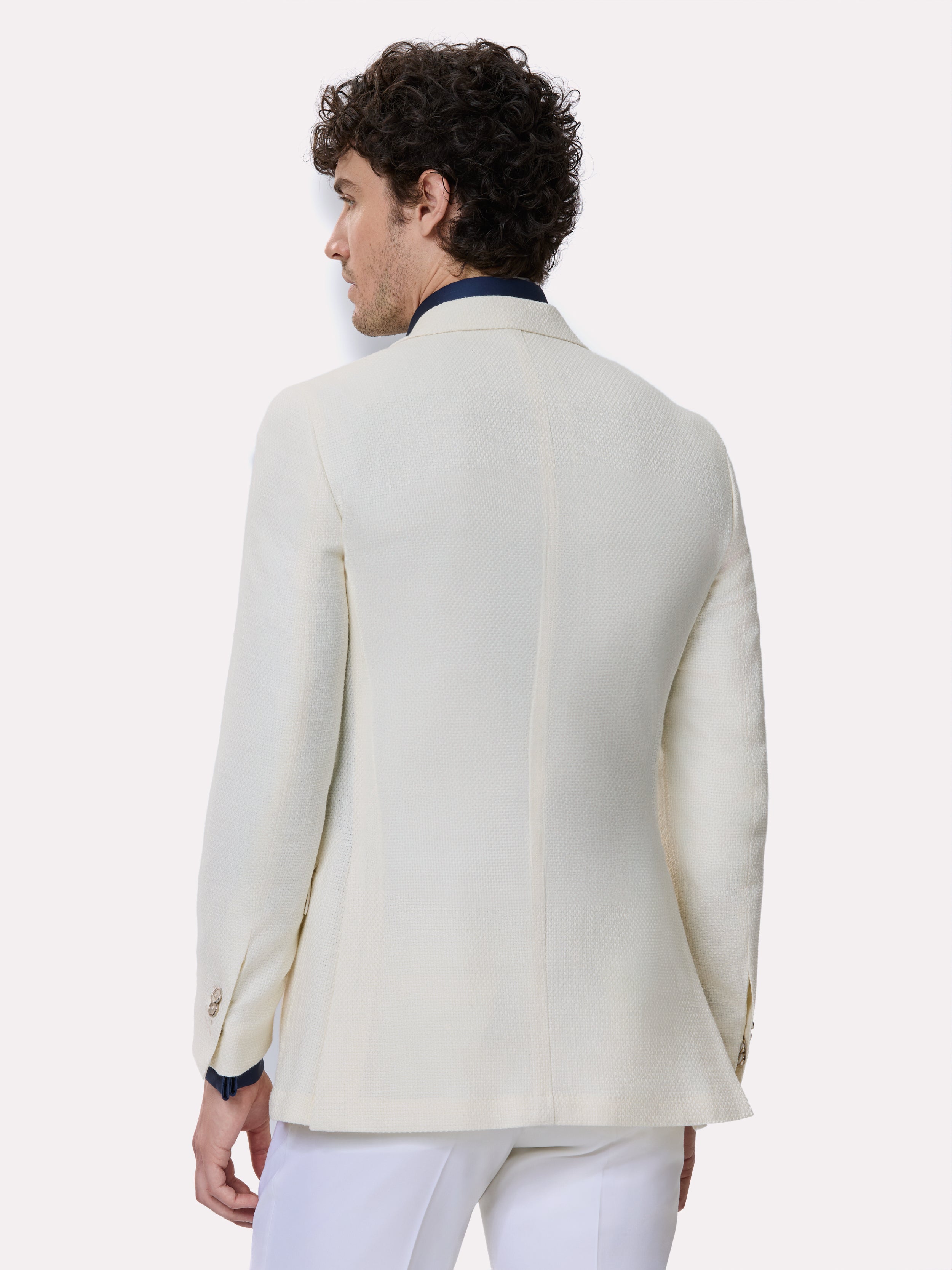 Sacou tesatura Loro Piana, made to measure, alb