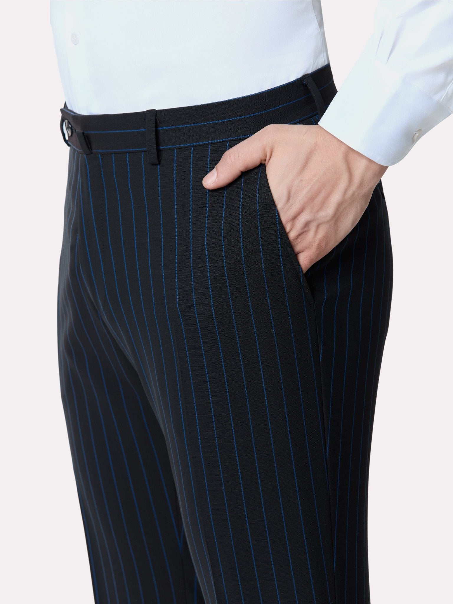 Costum tesatura Tallia di Delfino, made to measure, maro cu dungi - Viggo