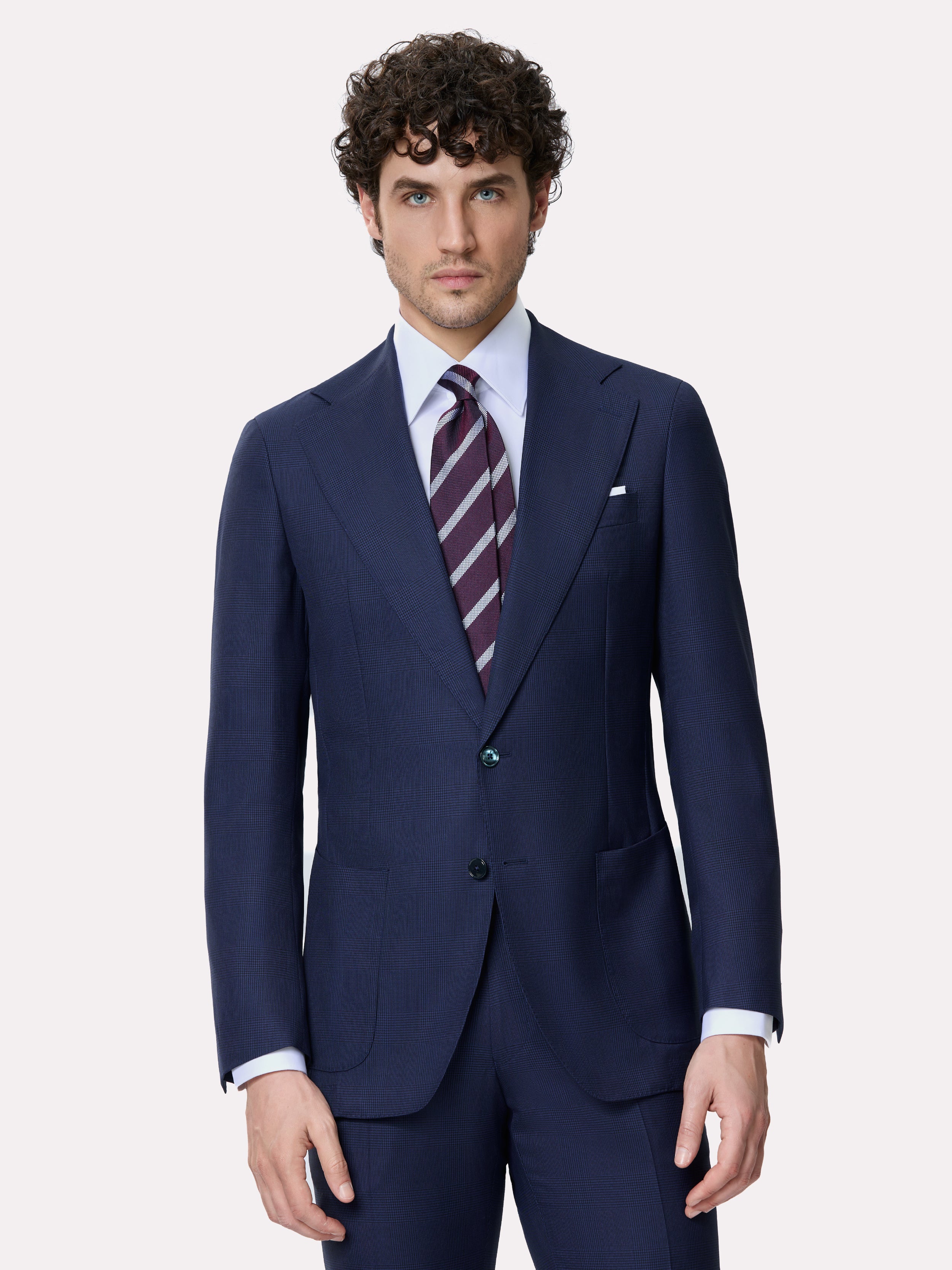 COSTUM tesatura FRATELLI TALLIA DI DELFINO navy in carouri