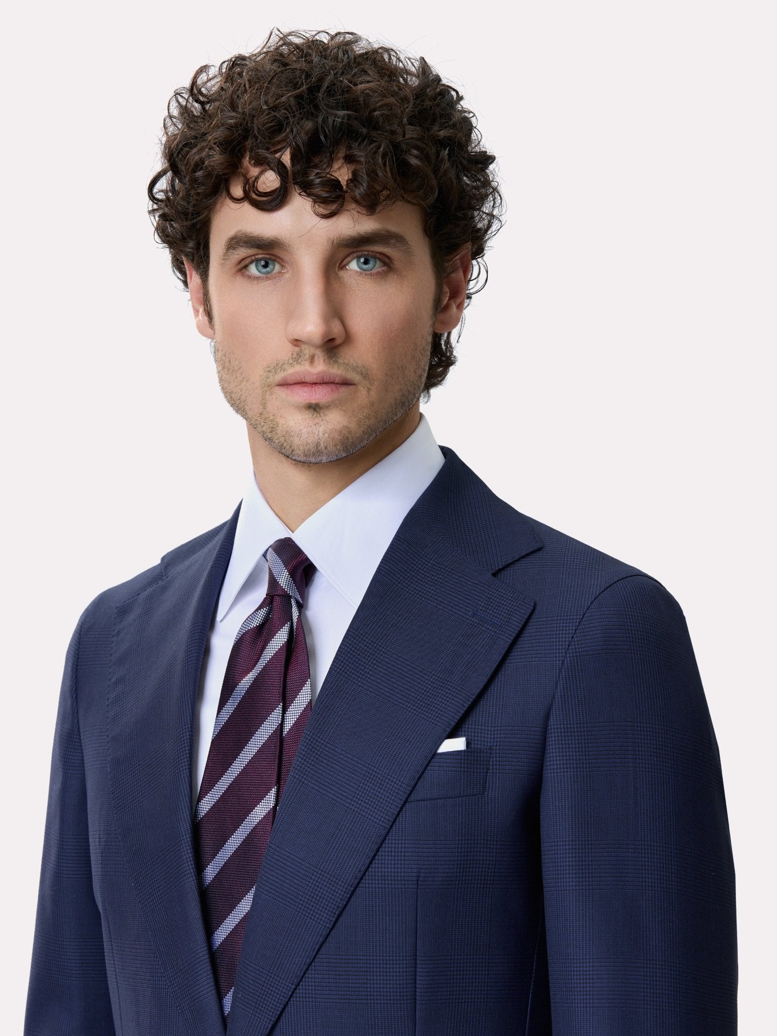 COSTUM tesatura FRATELLI TALLIA DI DELFINO navy in carouri - Viggo