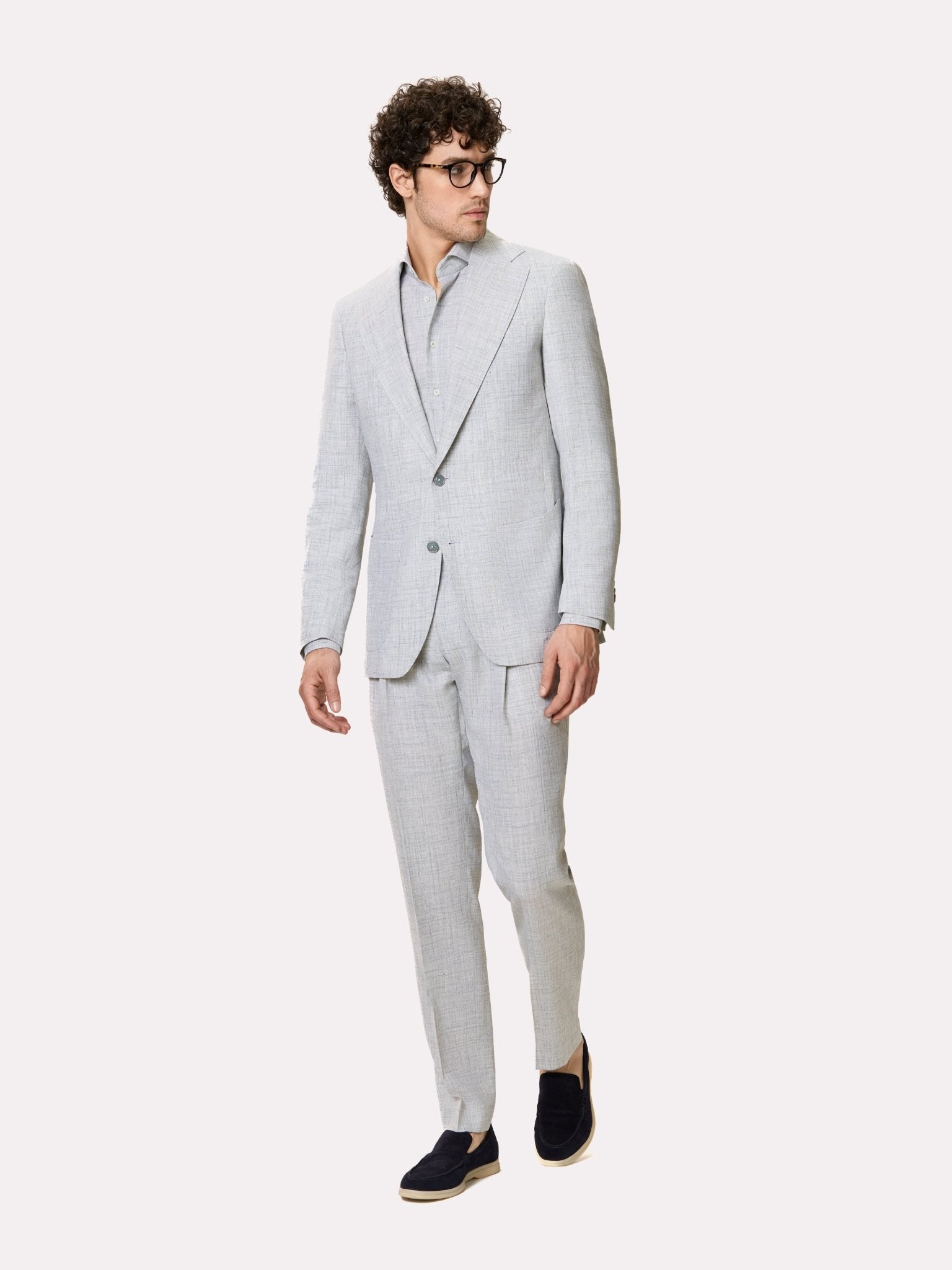 Costum tesatura Loro Piana Summertime, made to measure, gri - Viggo