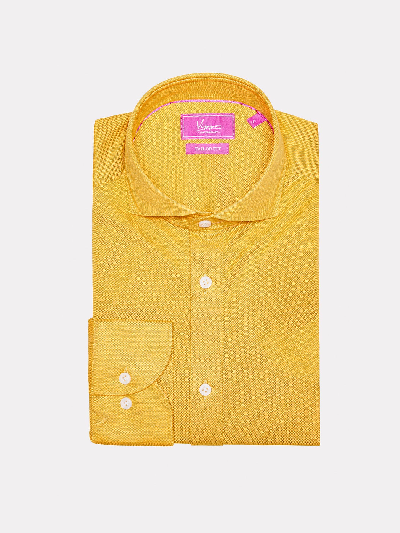 Camicia popover giallo senape