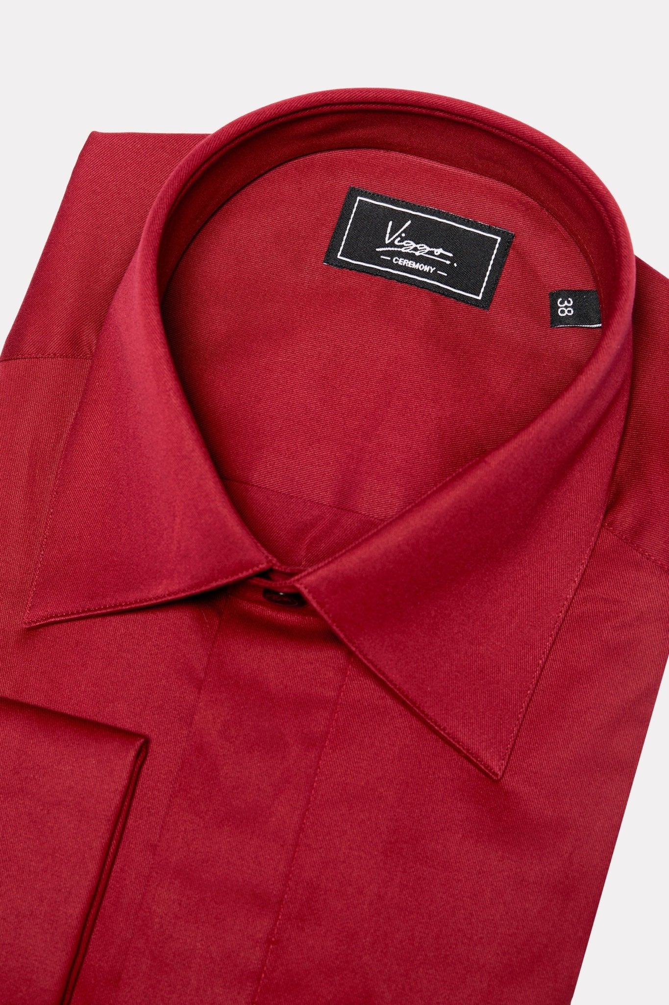 Camasa bordeaux cu nasturi ascunsi - Viggo