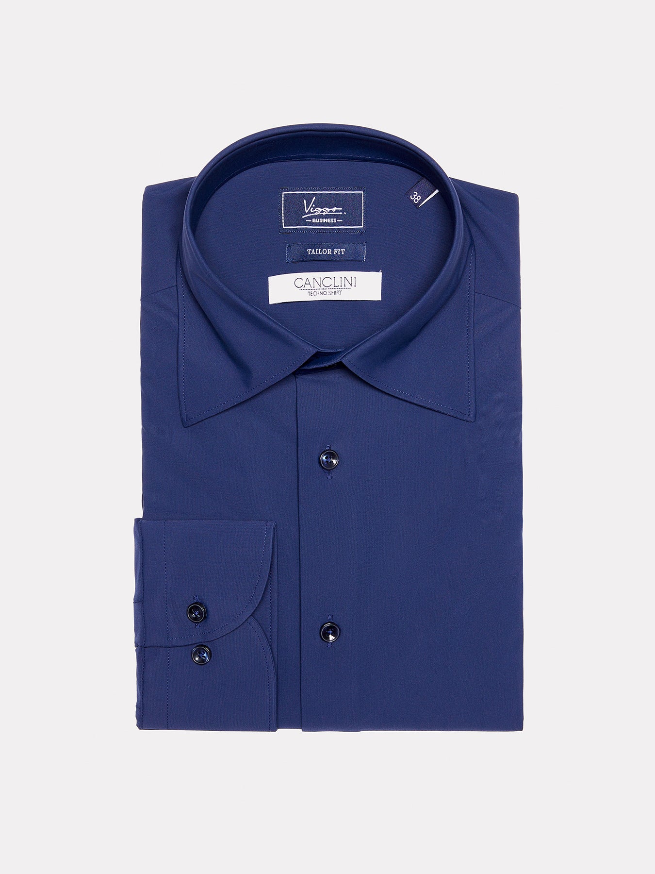 Navy blue techno fabric shirt