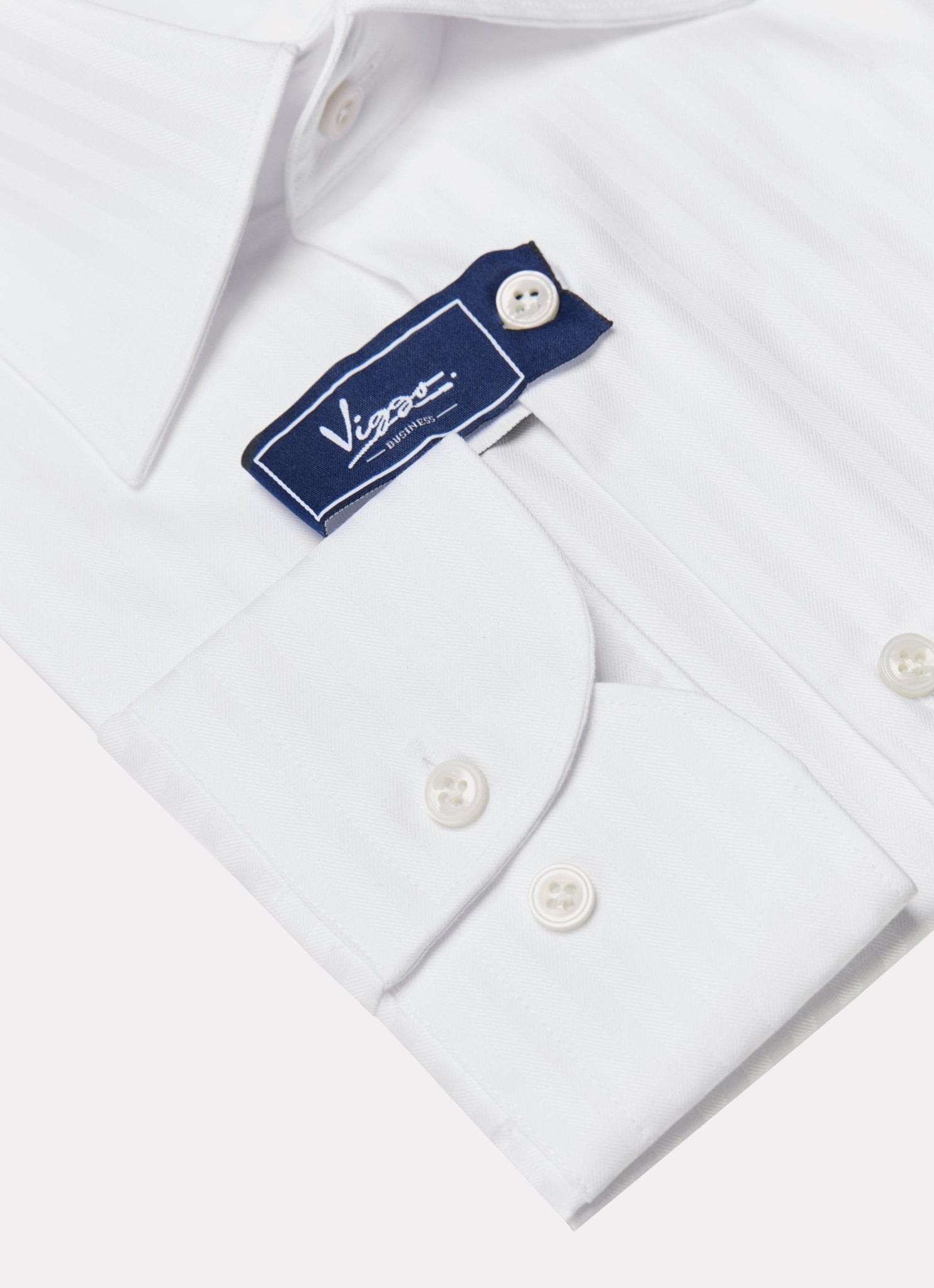 Camasa alba cu dungi ton pe ton - Viggo