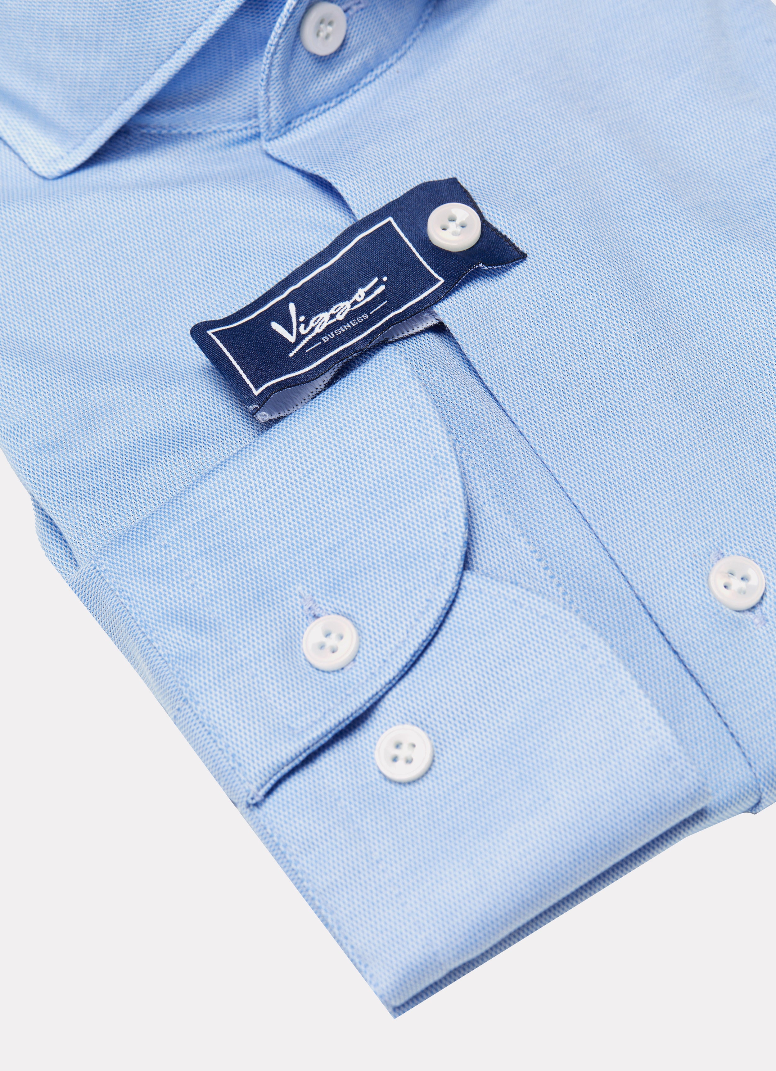 Blue jersey oxford shirt