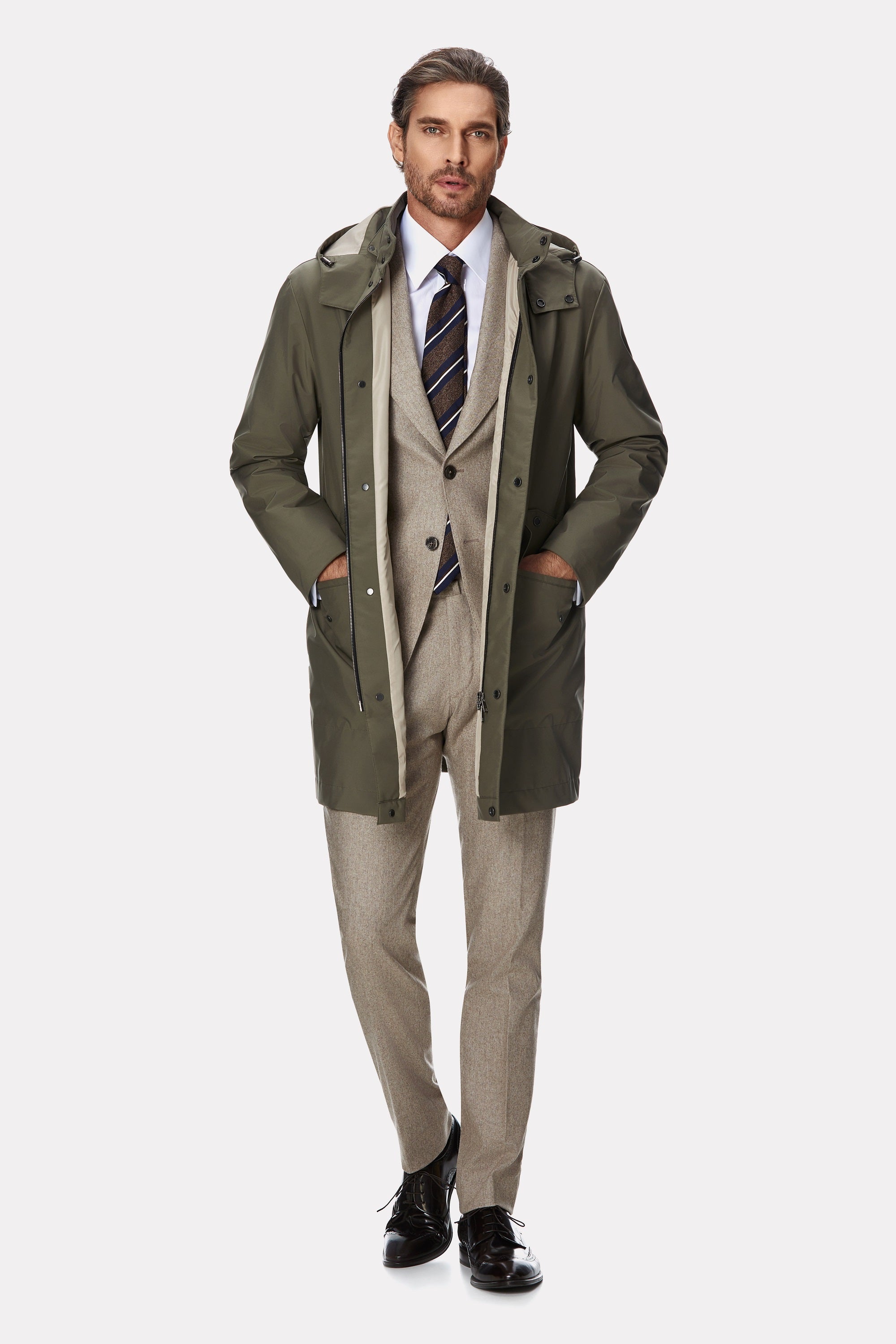 Trench tehno khaki