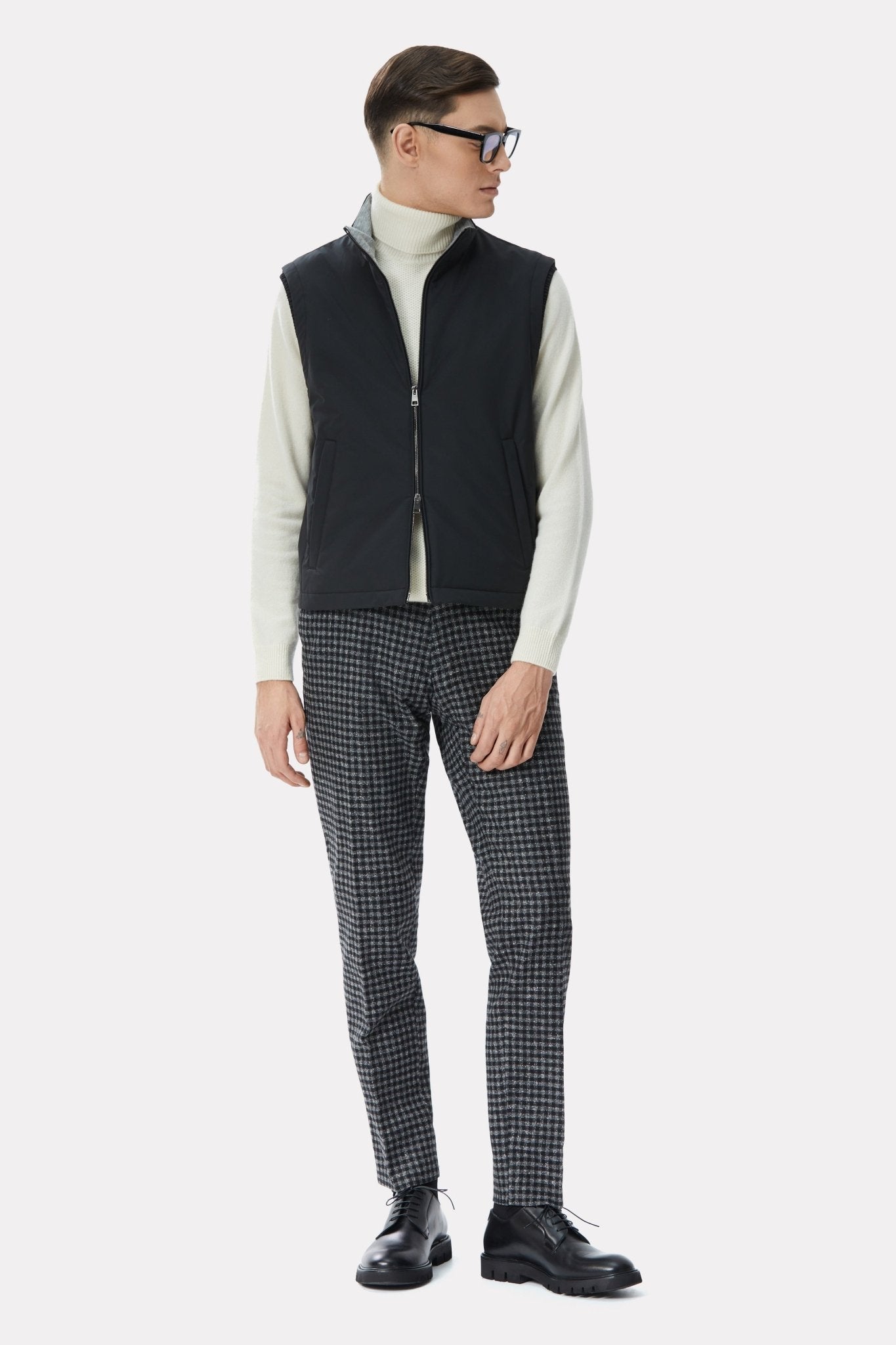 Vesta neagra cu interior din casmir - Viggo