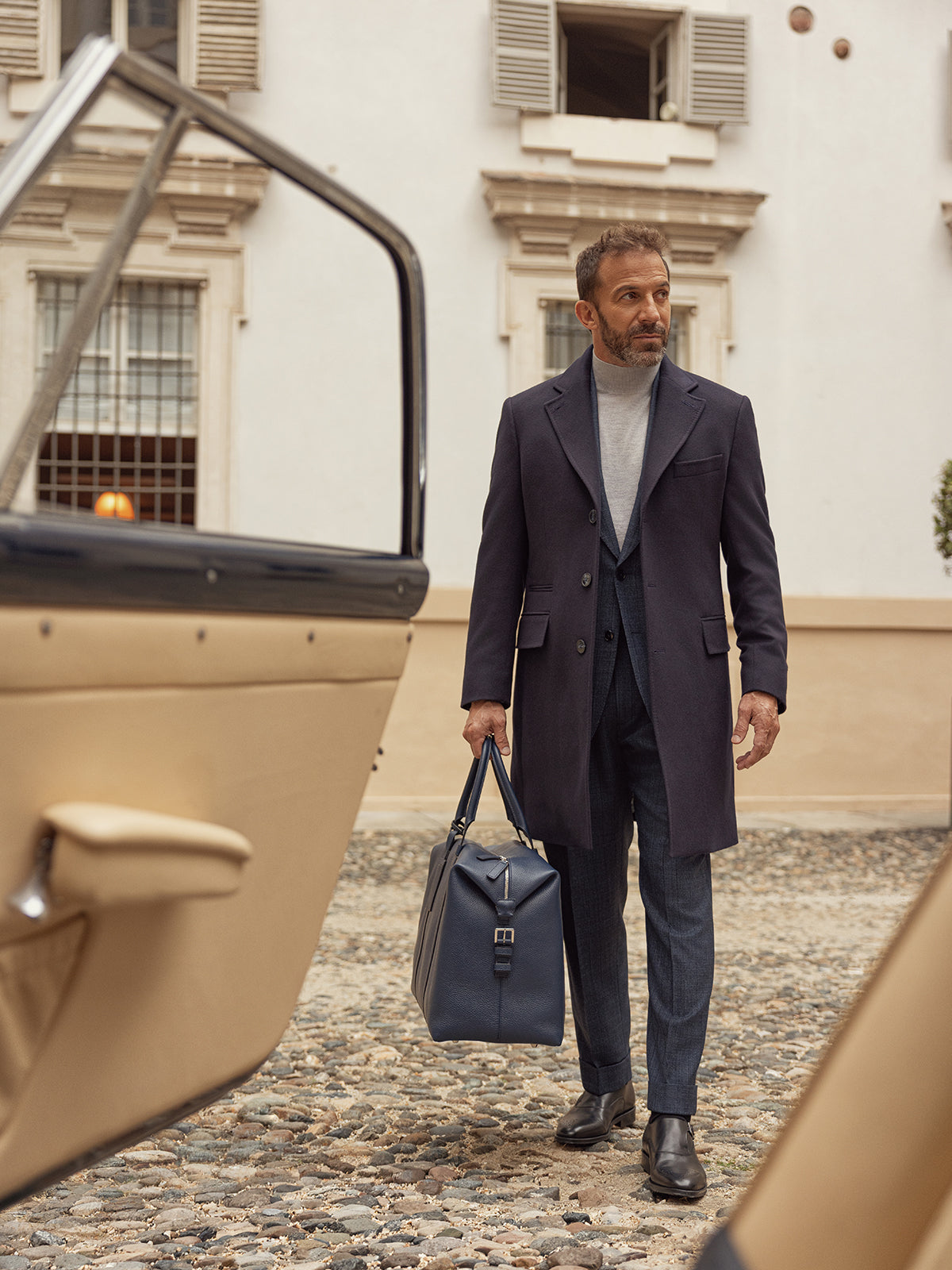 Palton navy, Made to Measure, casmir