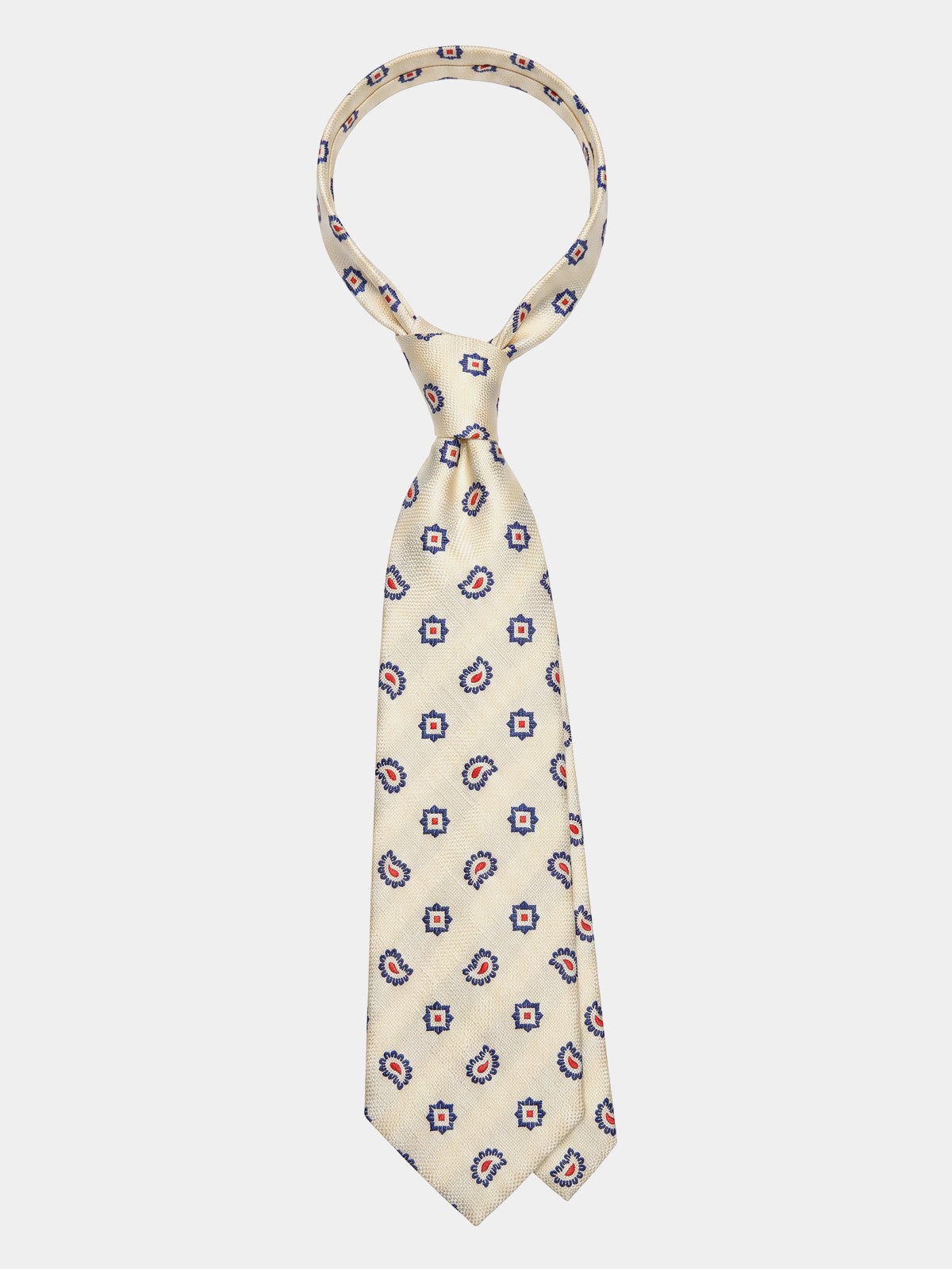 Cravata cu pattern multicolor mix de matase