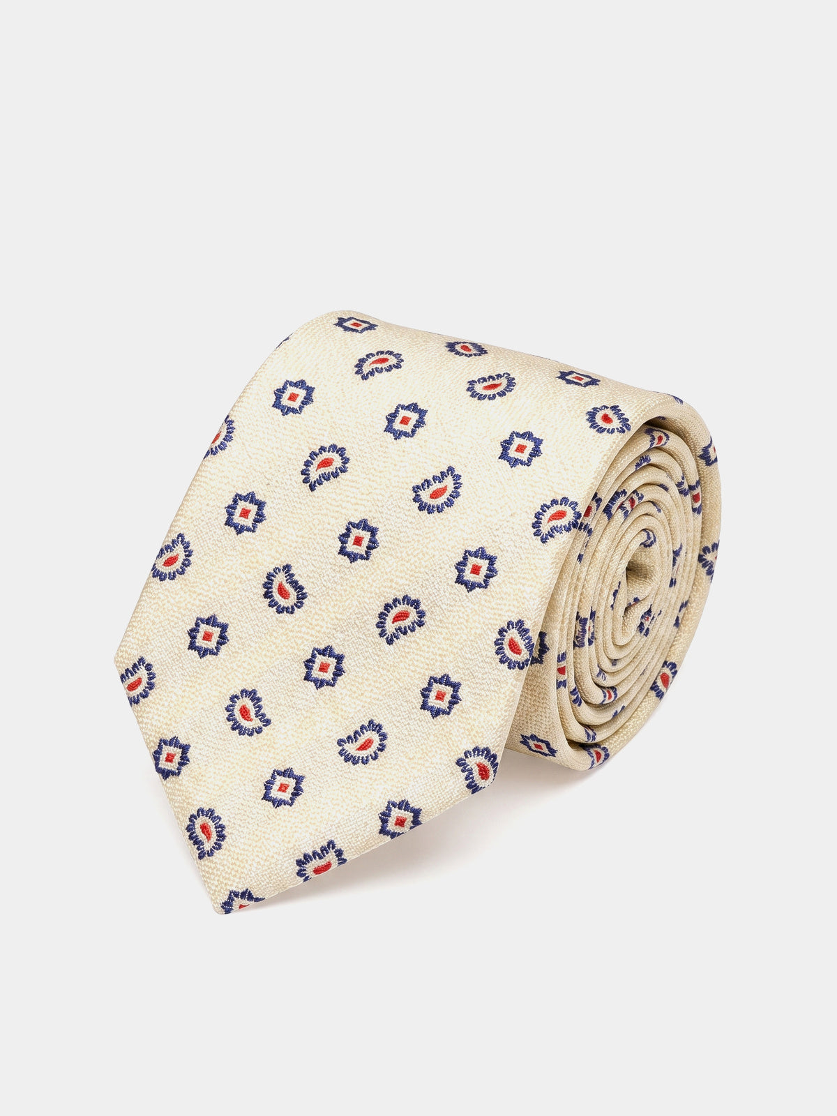 Cravata cu pattern multicolor mix de matase