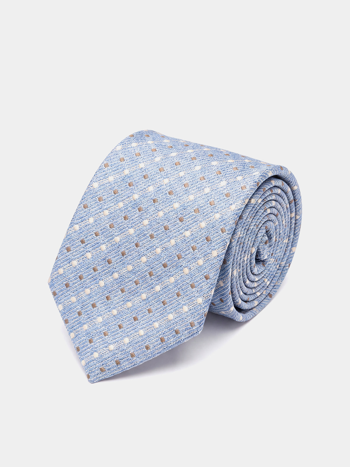Cravata matase & bumbac dungi si pin dots