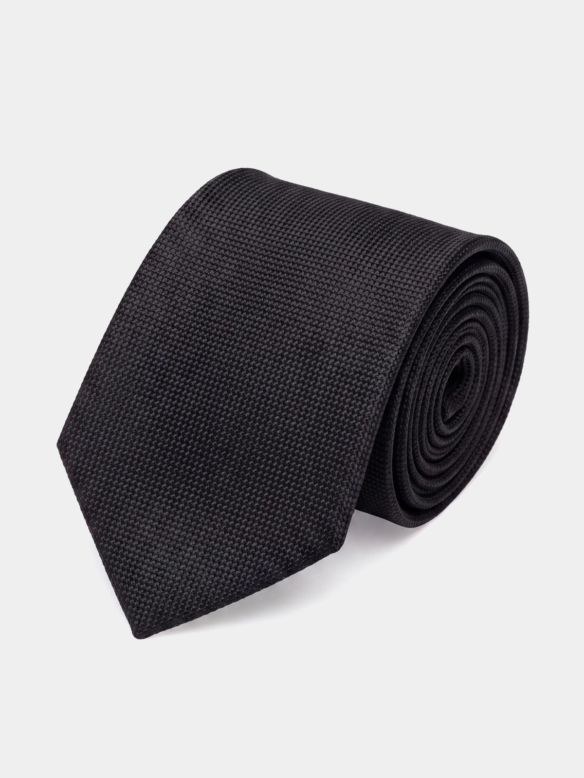 Cravata neagra texturata matase