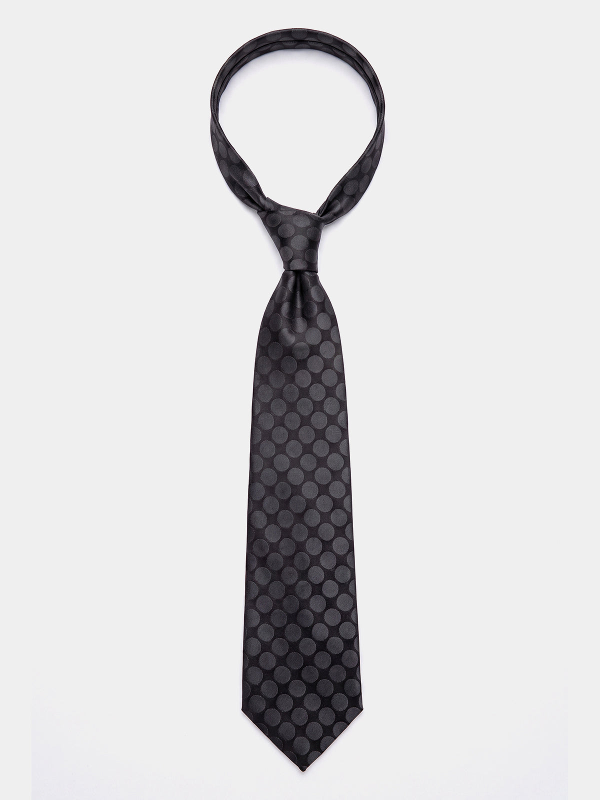 Cravata matase neagra pattern spirale