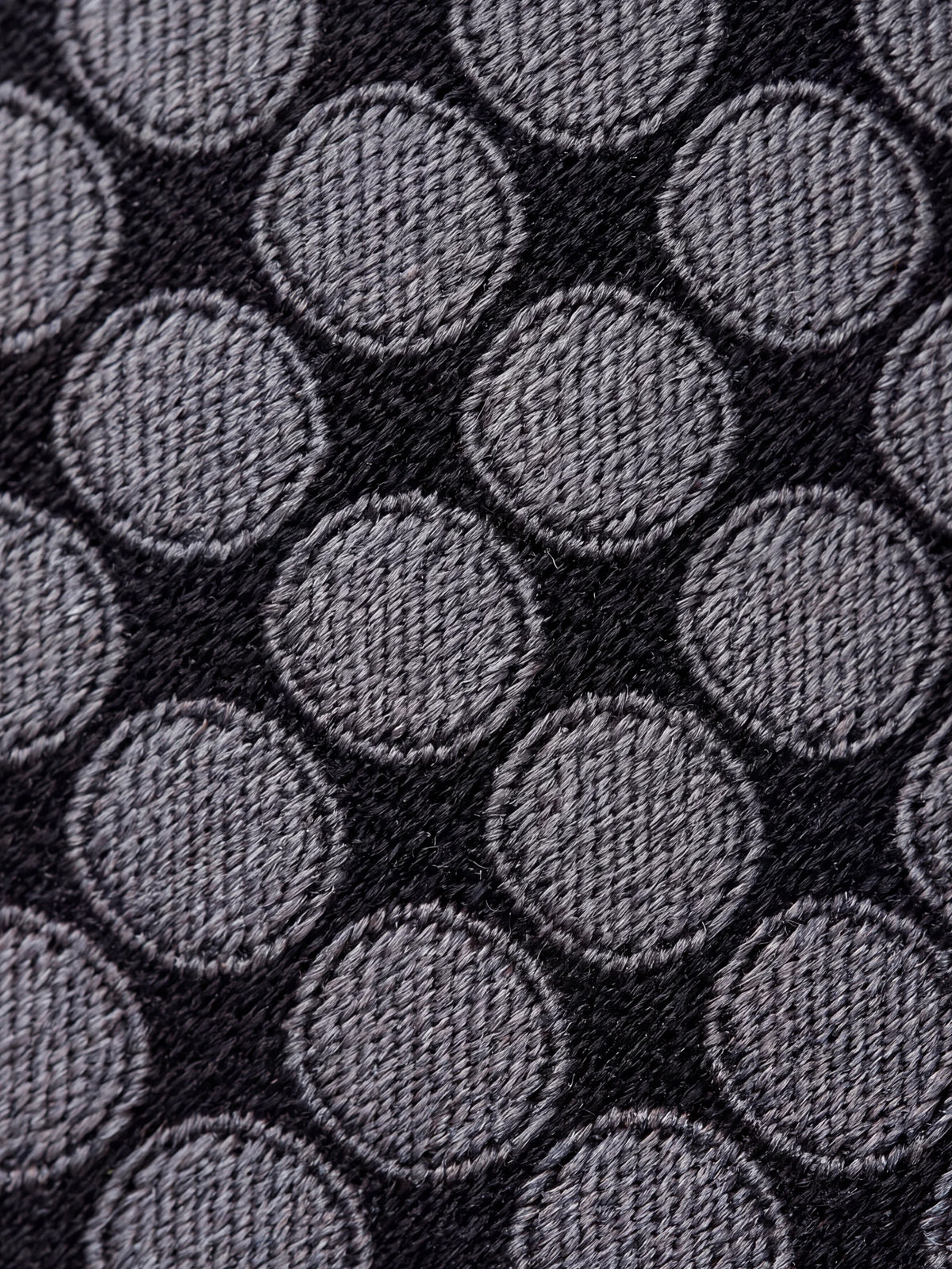 Cravata matase neagra pattern spirale