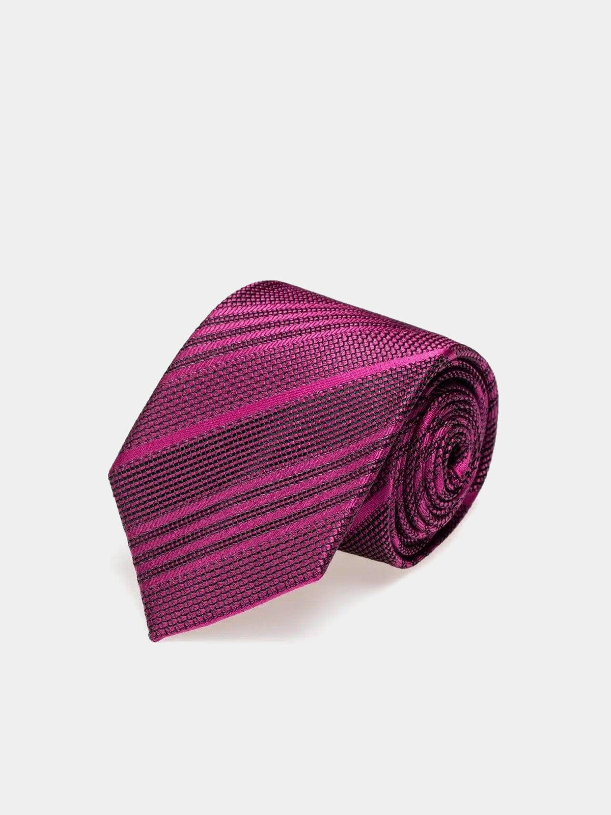 Tone-on-tone purple silk tie
