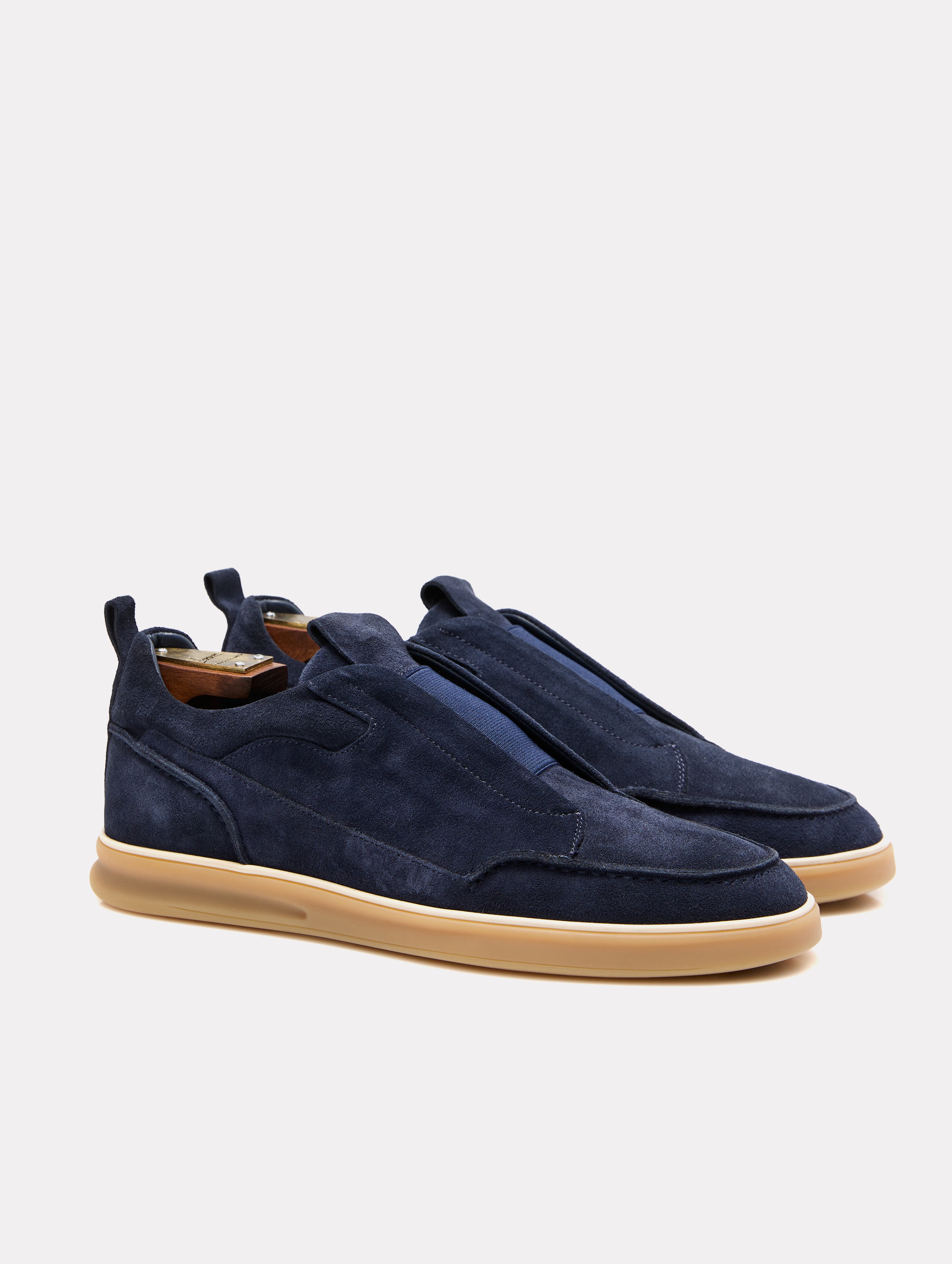MOCASINI DIN PIELE INTOARSA NAVY