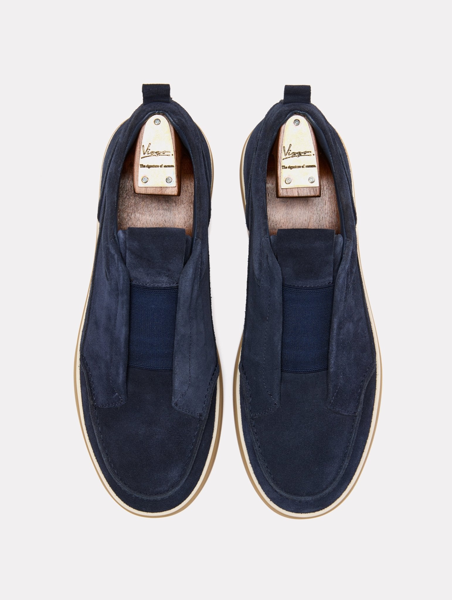 Slip - on sneakers din piele intoarsa navy - Viggo