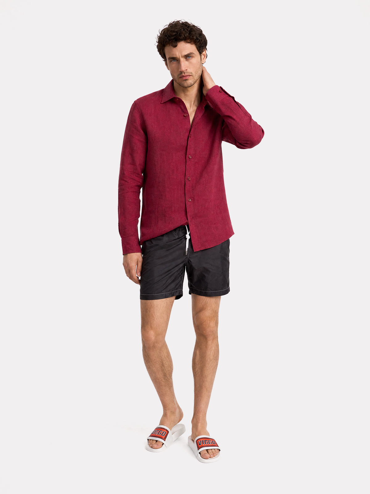 Black swim shorts