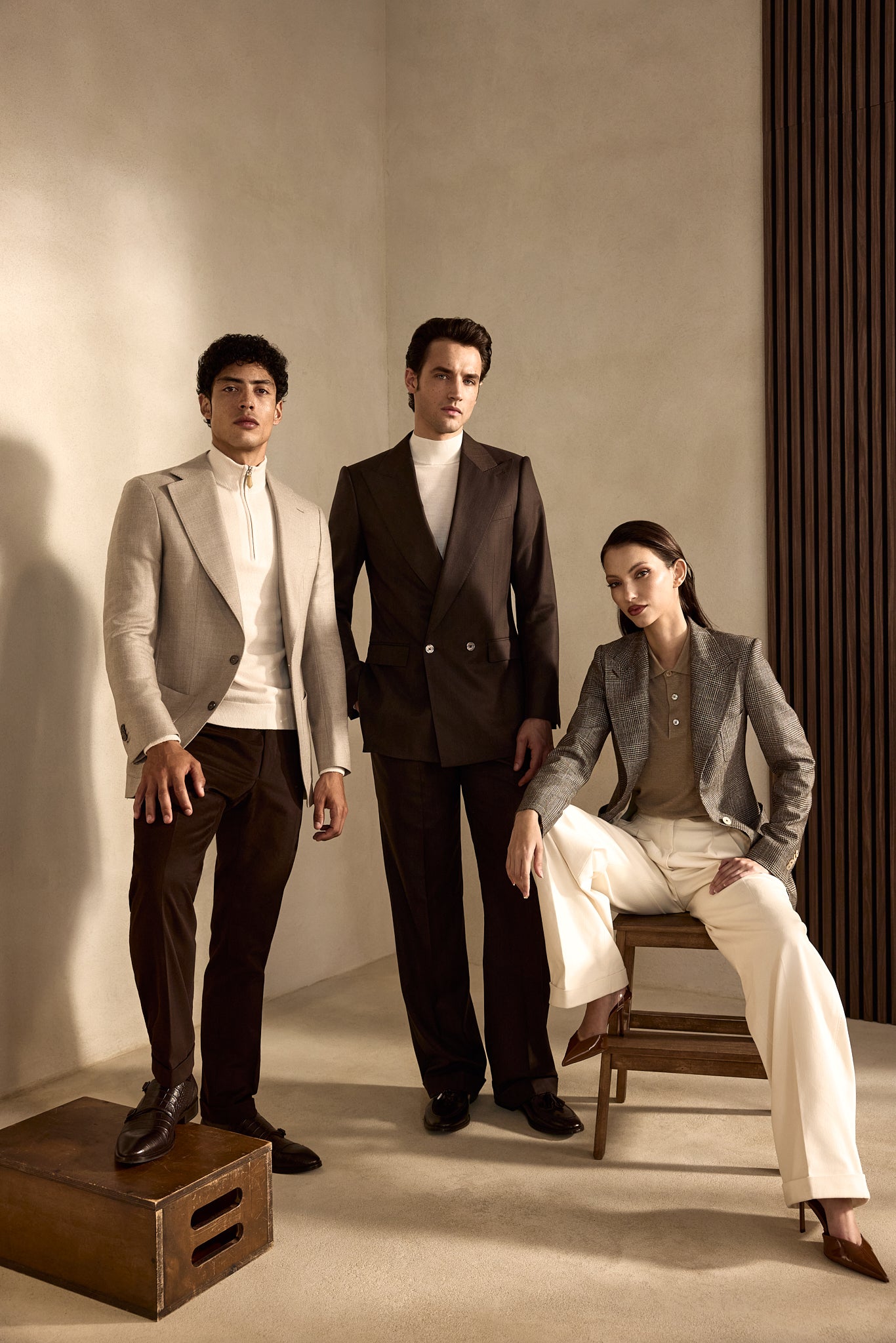 Sacou bej tesatura Vitale Barberis Canonico