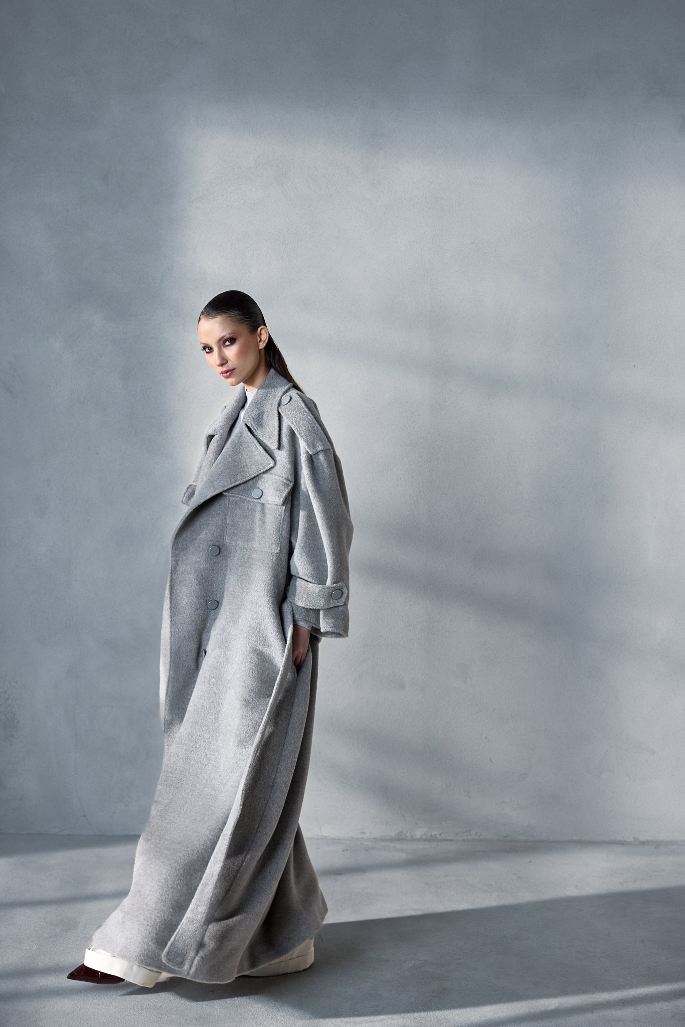 Palton gri Bespoke FOR HER