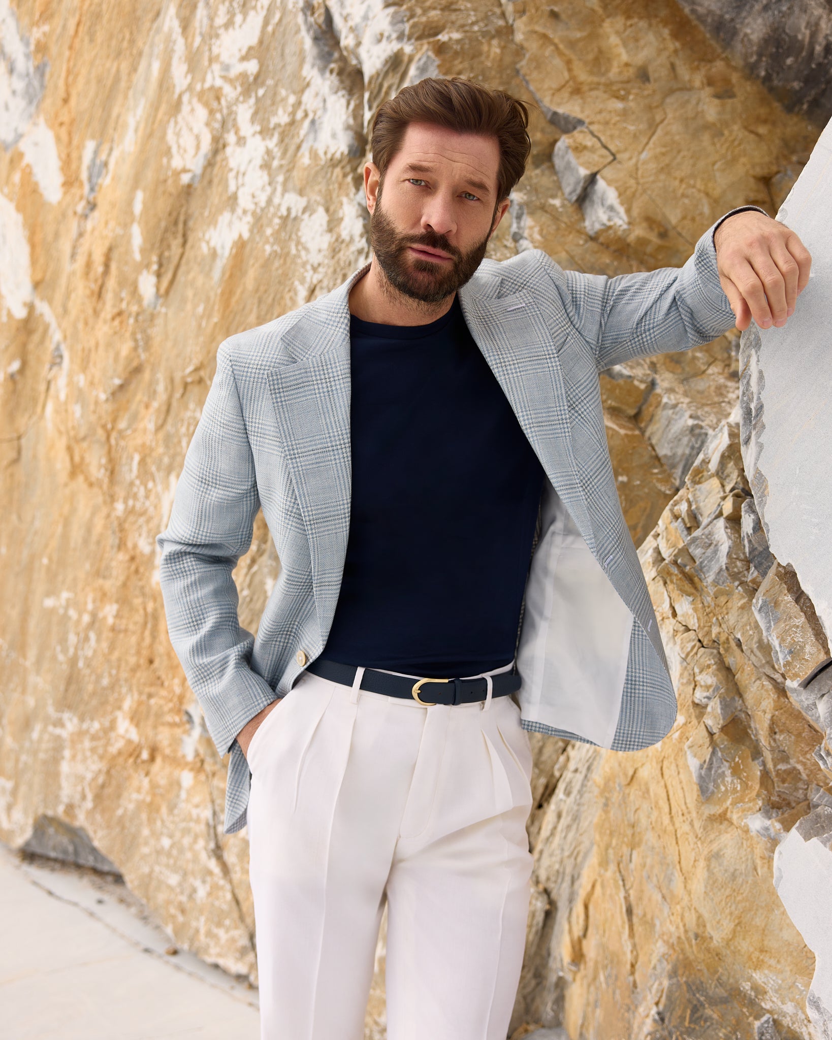 Sacou carouri herringbone Made to Measure, tesatura Loro Piana