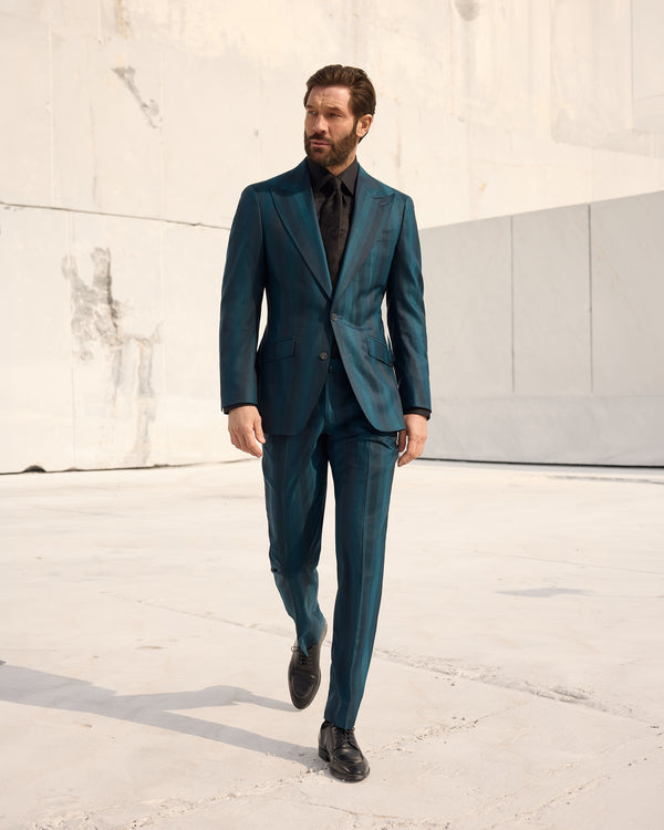 Costum turcoaz Made to Measure, tesatura Ariston