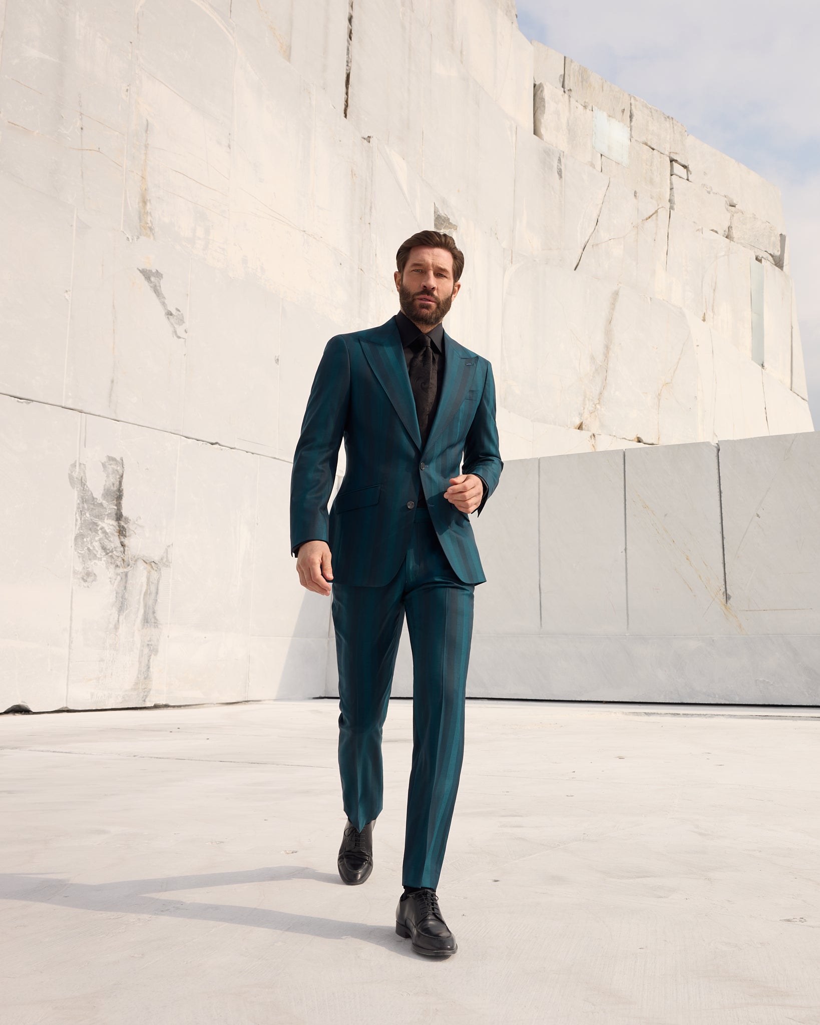 Costum turcoaz Made to Measure, tesatura Ariston