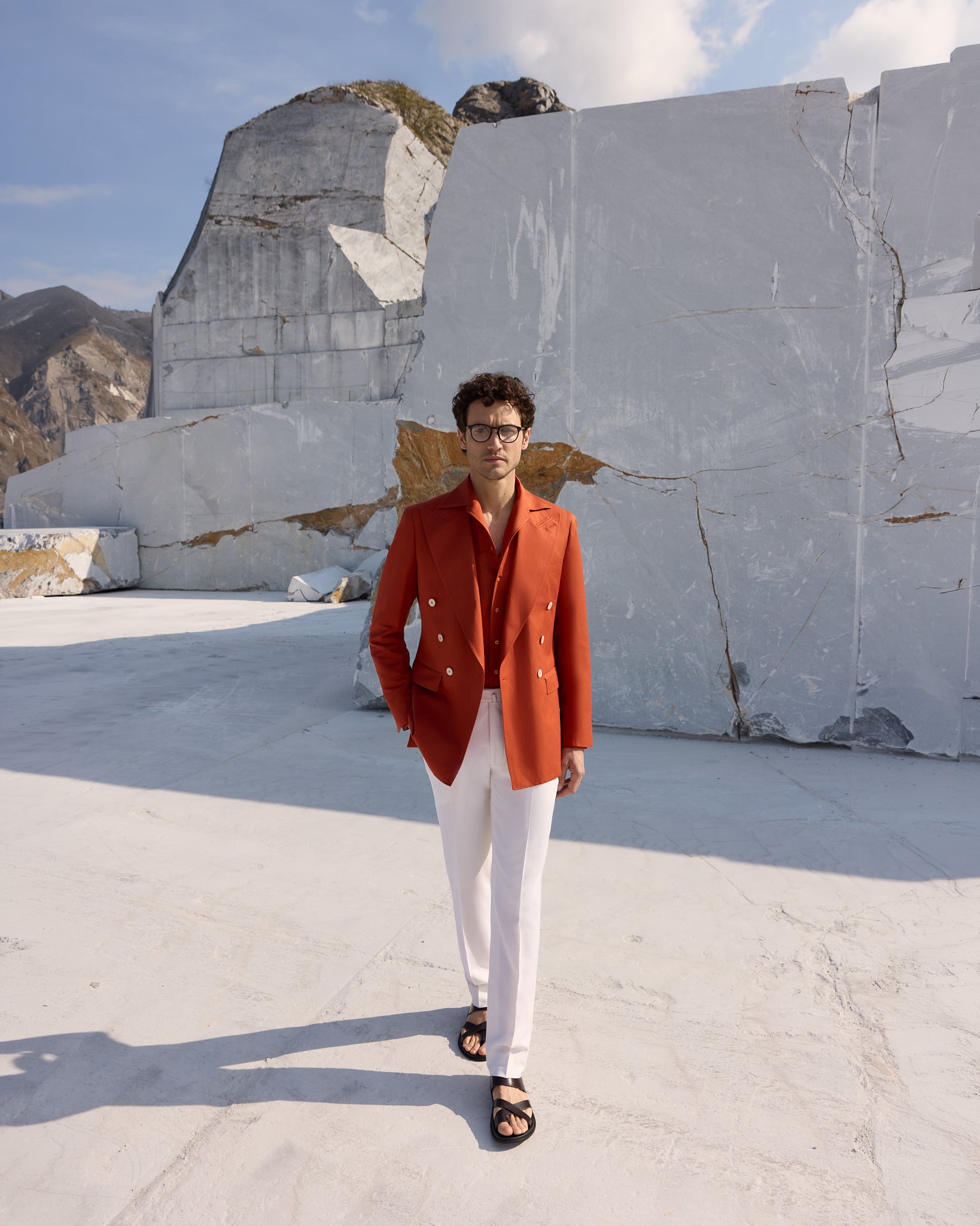 Sacou corai Made to Measure, tesatura Linen Way by Loro Piana