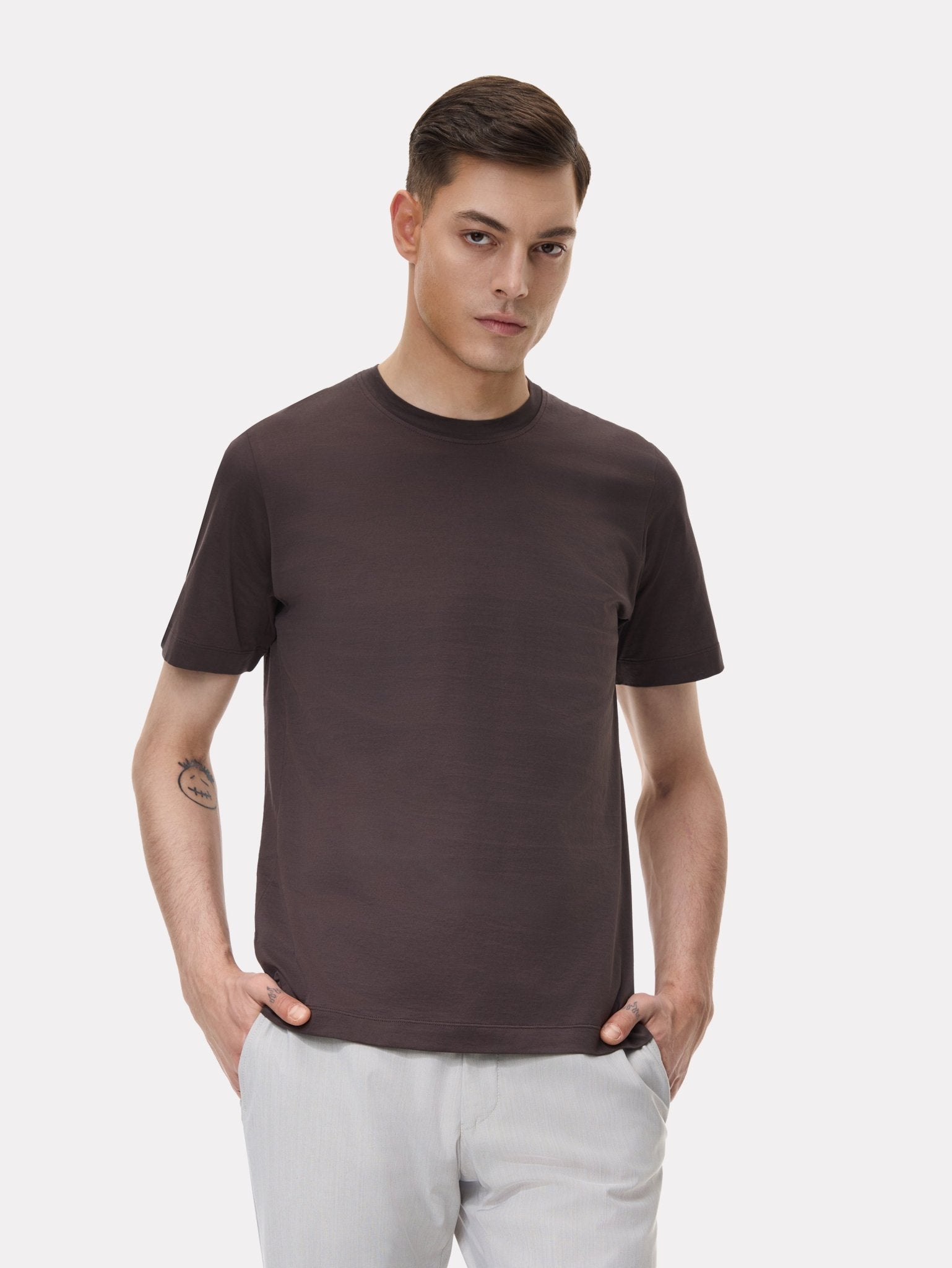 Tricou maro din bumbac Filoscozia® - Viggo