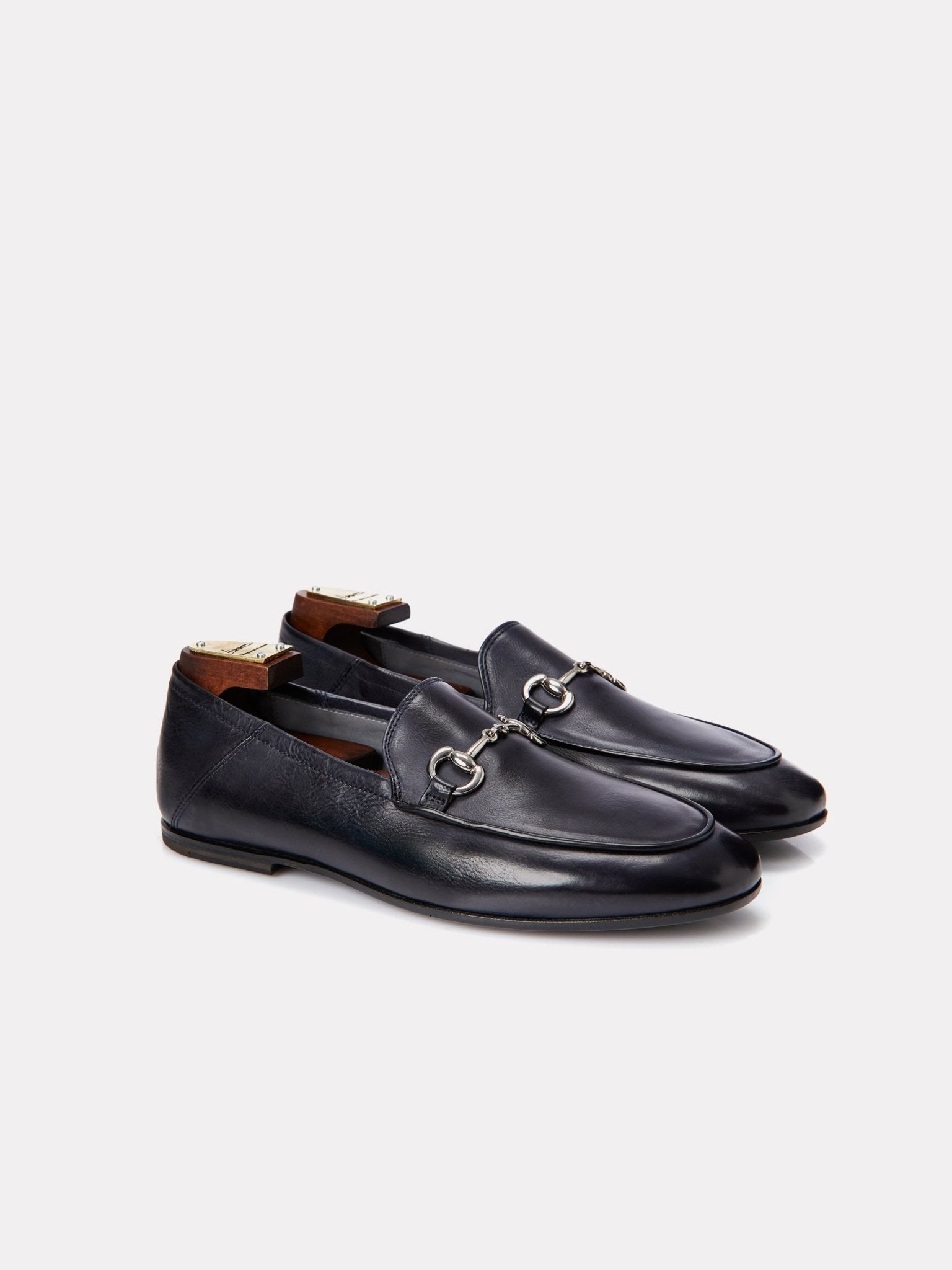 Pantofi loafer cu lant metalic, navy - Viggo