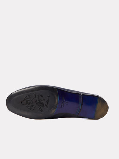 Pantofi loafer cu lant metalic, navy