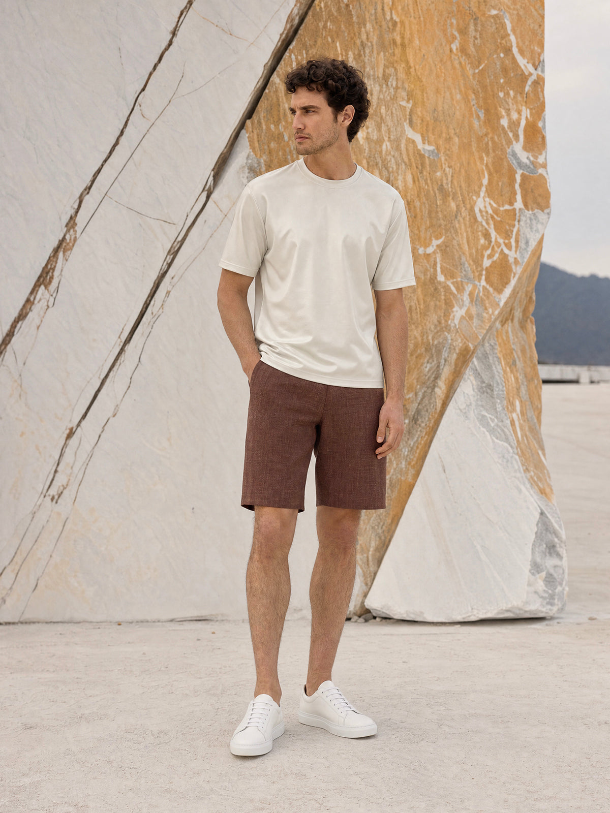 Tricou cappuccino din bumbac Oeko-Tex®