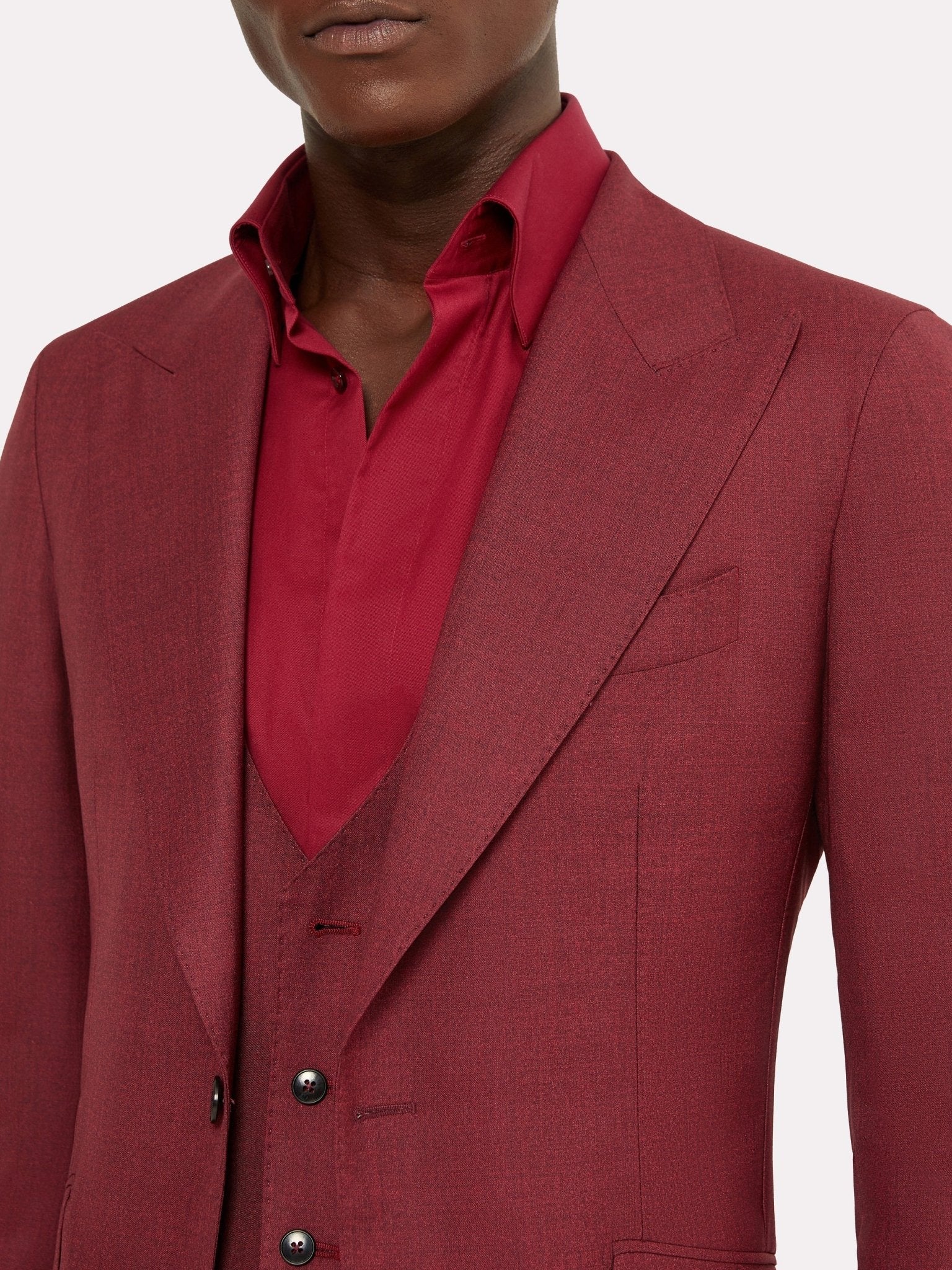 Camasa bordeaux cu nasturi ascunsi - Viggo