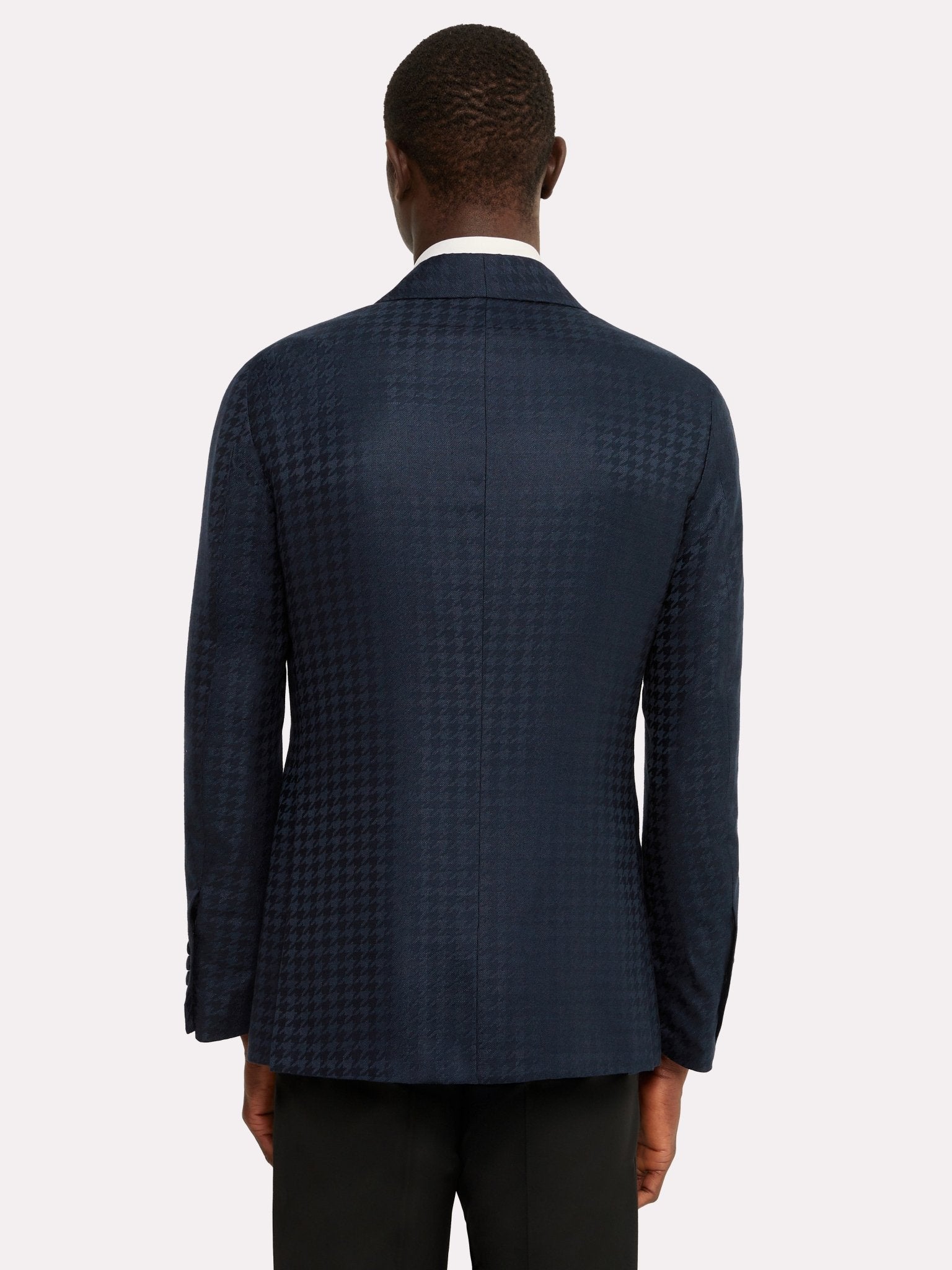 Sacou smoking casmir si matase, tesatura Piacenza, navy - Viggo