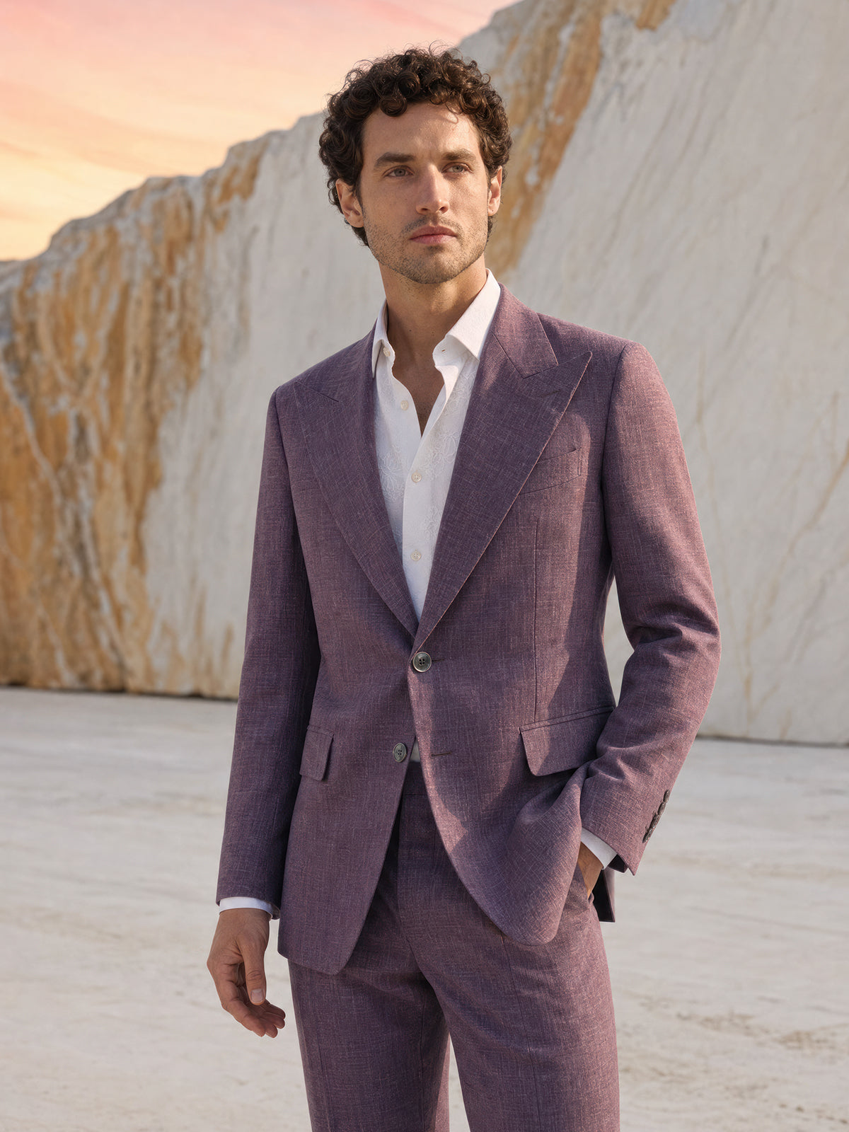 Costum tesatura Loro Piana Summertime, bordo