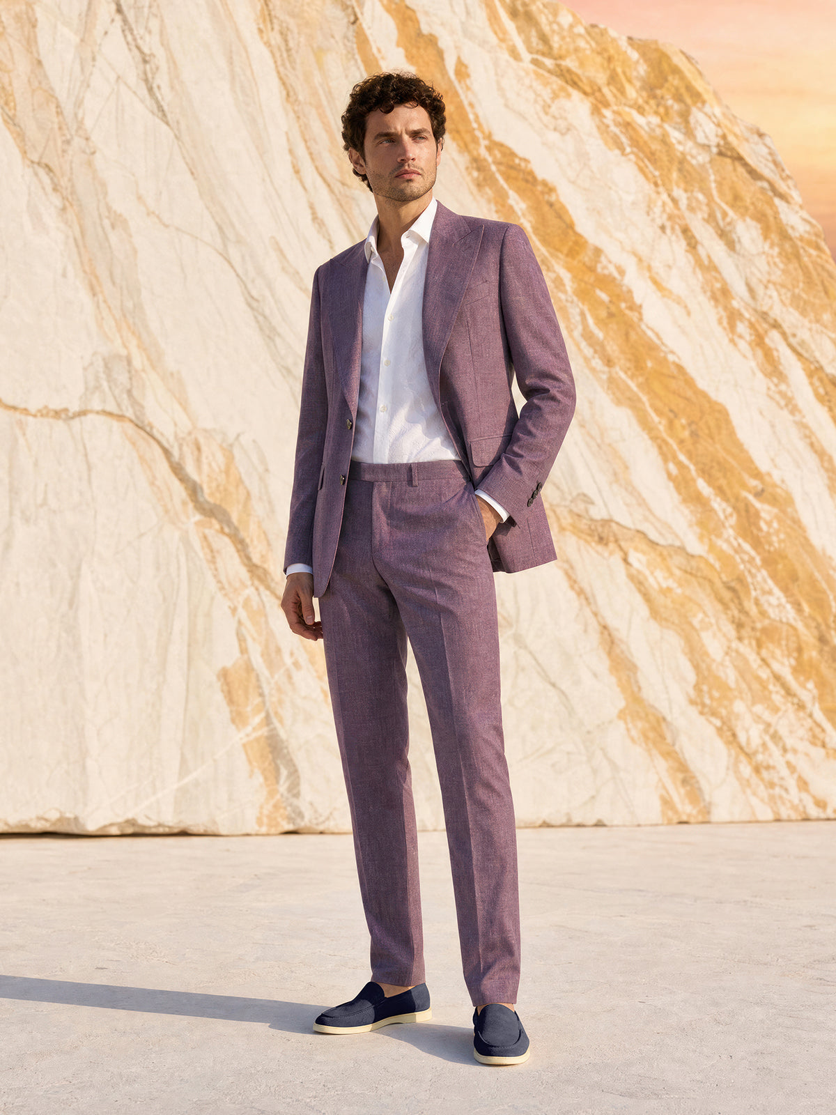 Costum tesatura Loro Piana Summertime, bordo