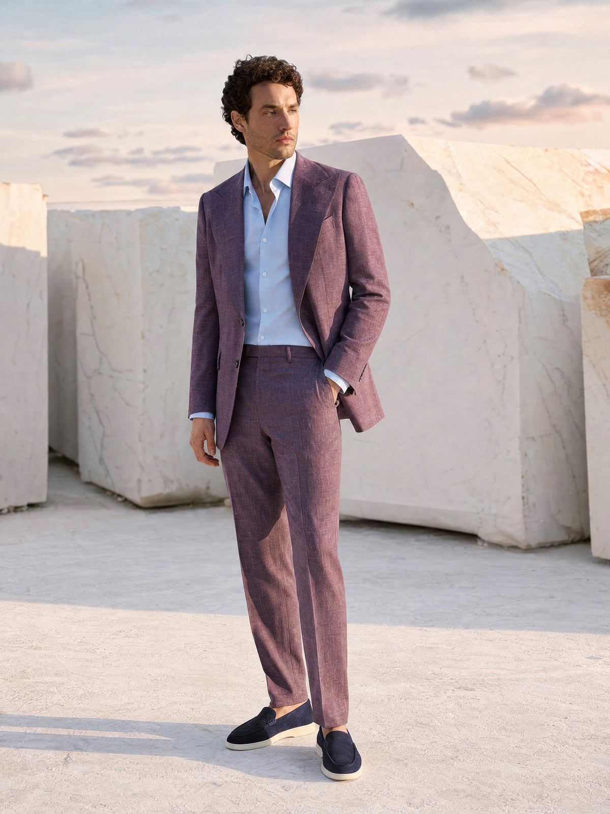 Costum tesatura Loro Piana Summertime, bordo