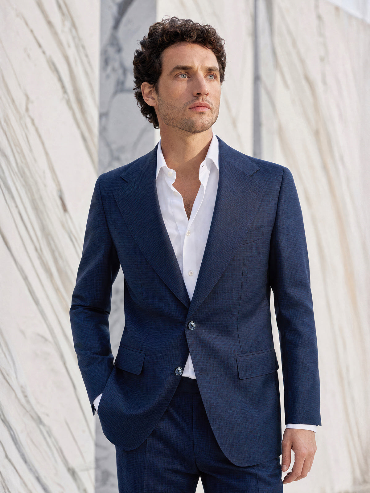 Costum tesatura Loro Piana Mooving 2 Ways, lana virgina, negru