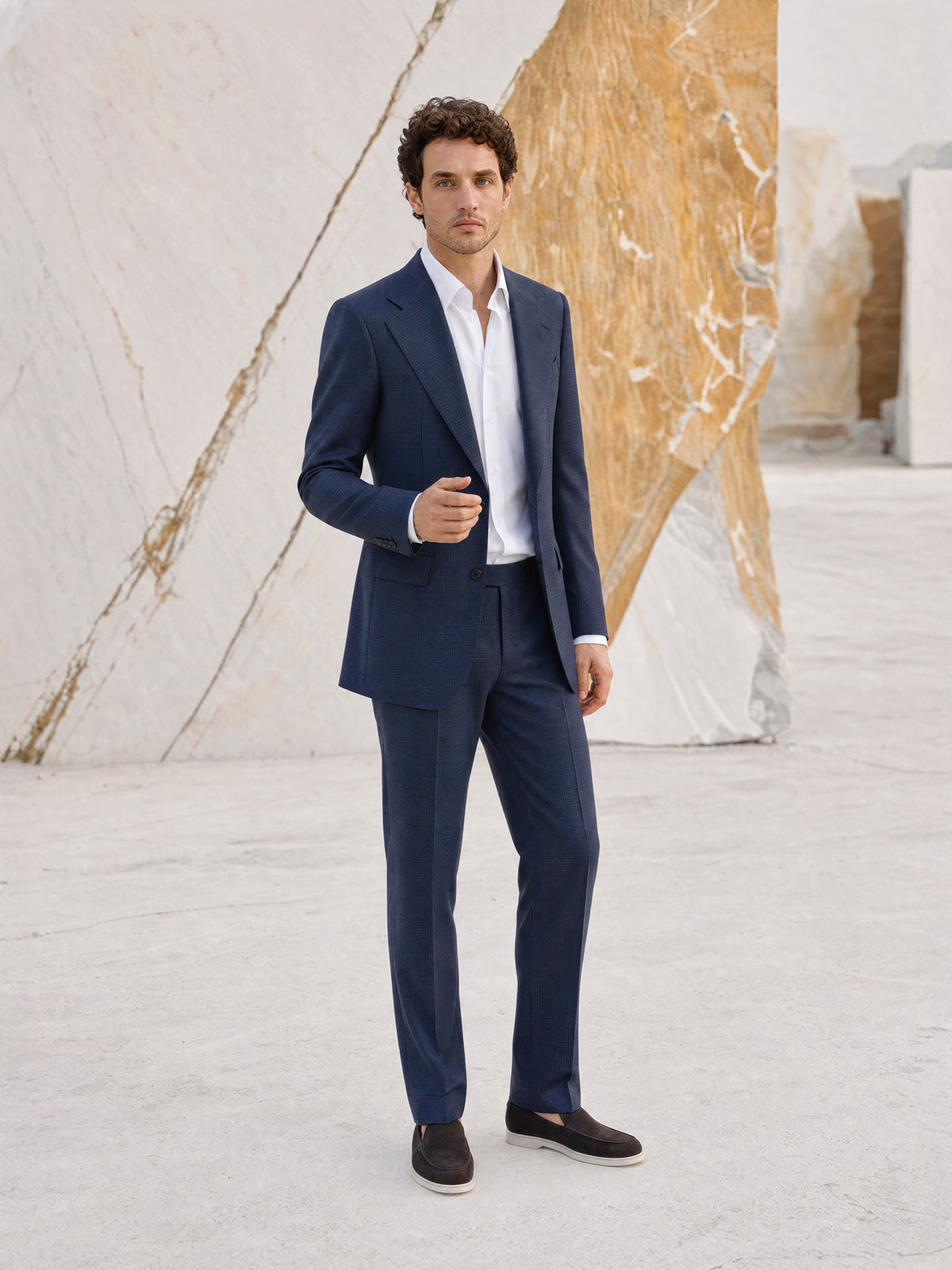Costum tesatura Loro Piana Mooving 2 Ways, lana virgina, negru